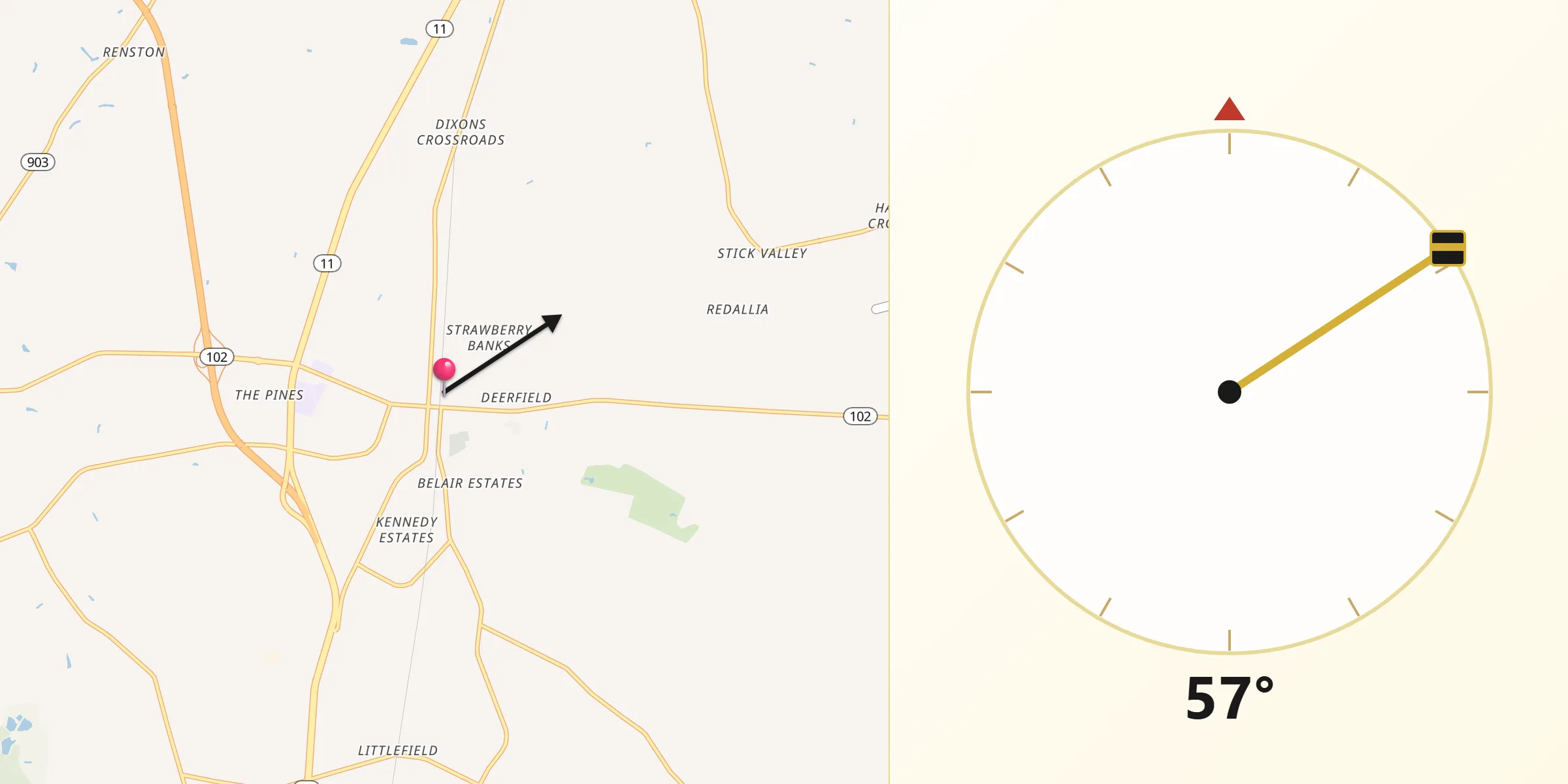 Qibla Direction from Ayden