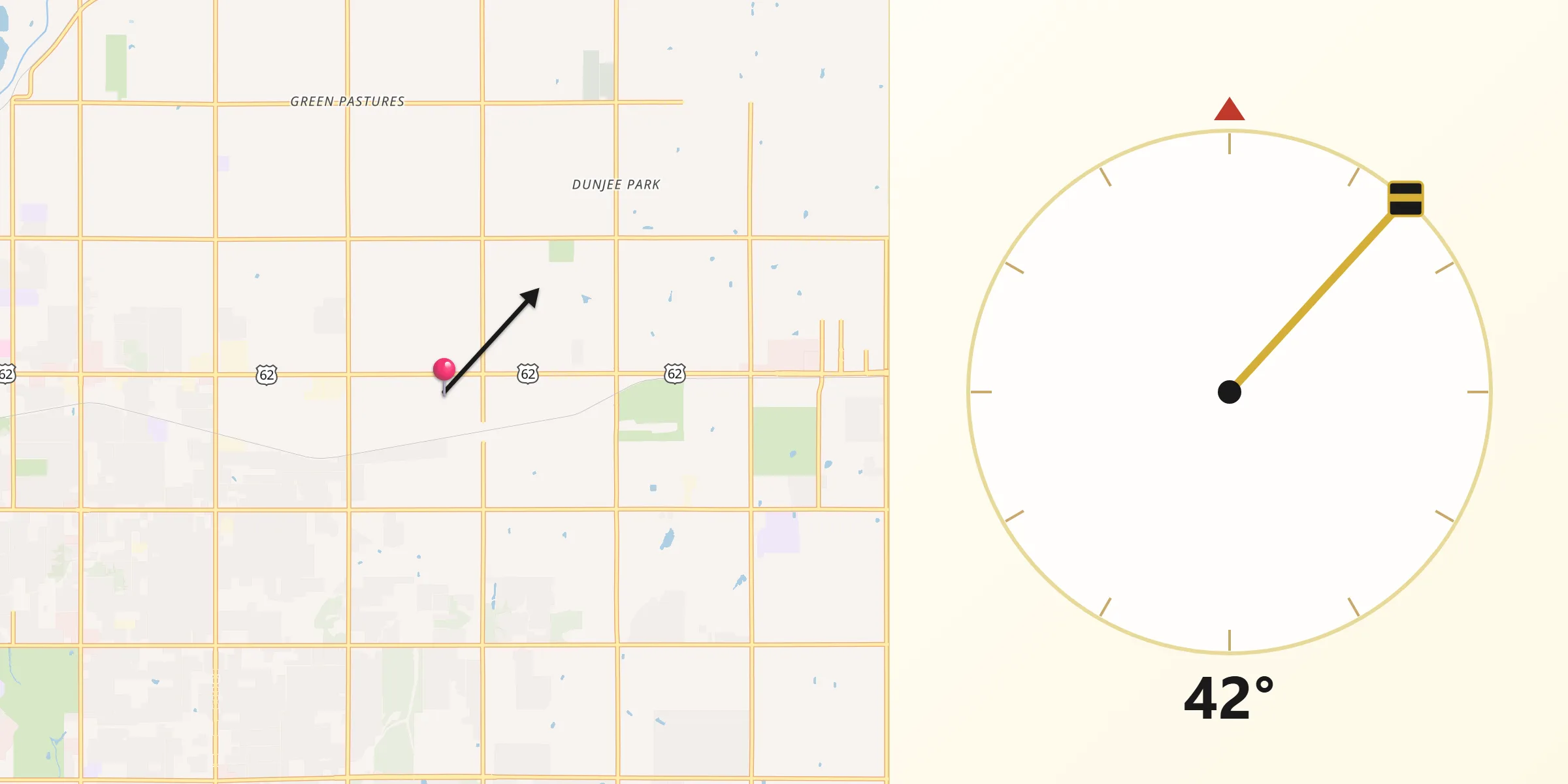 Qibla Direction from Nicoma Park