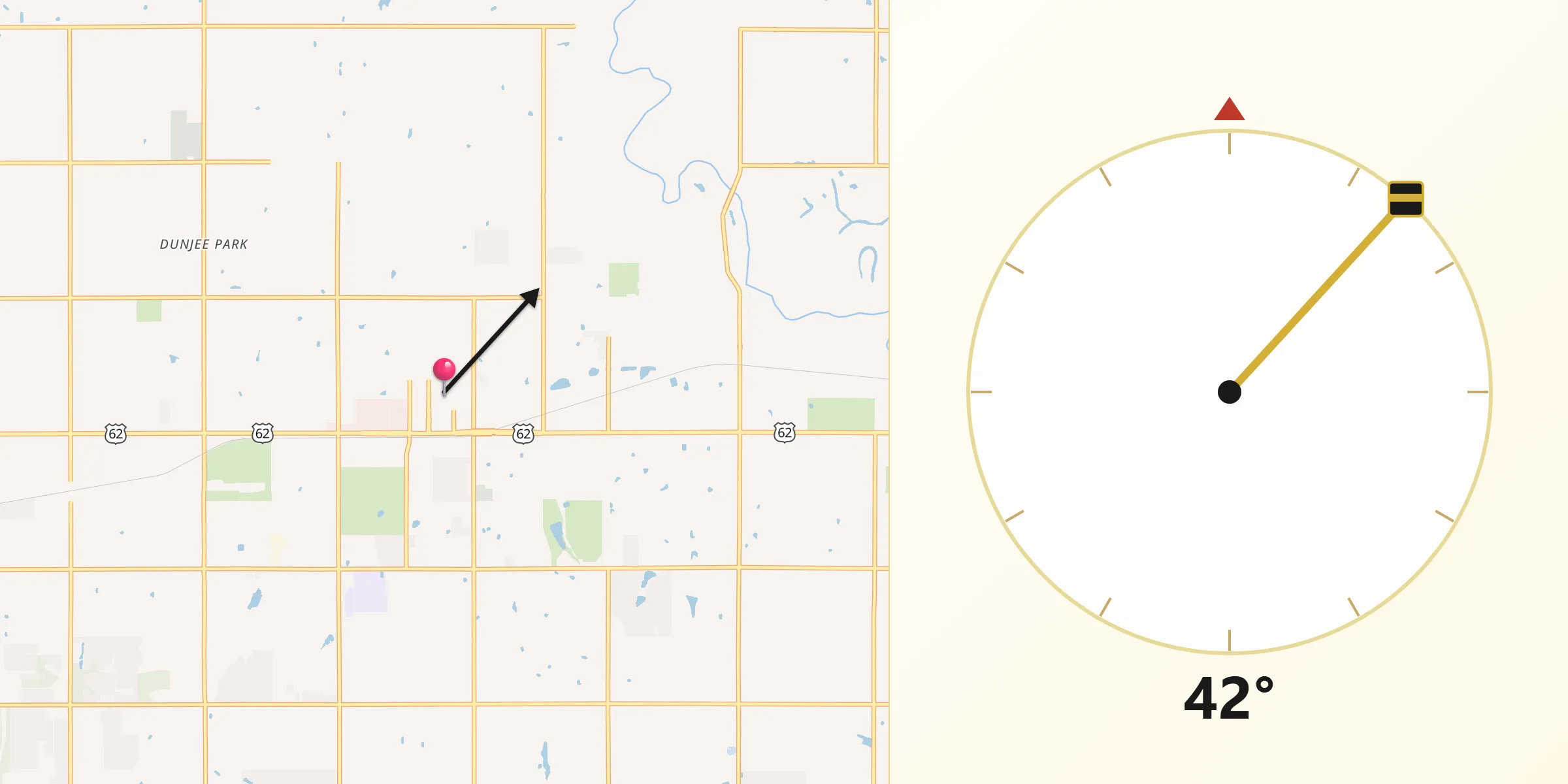 Qibla Direction from Choctaw