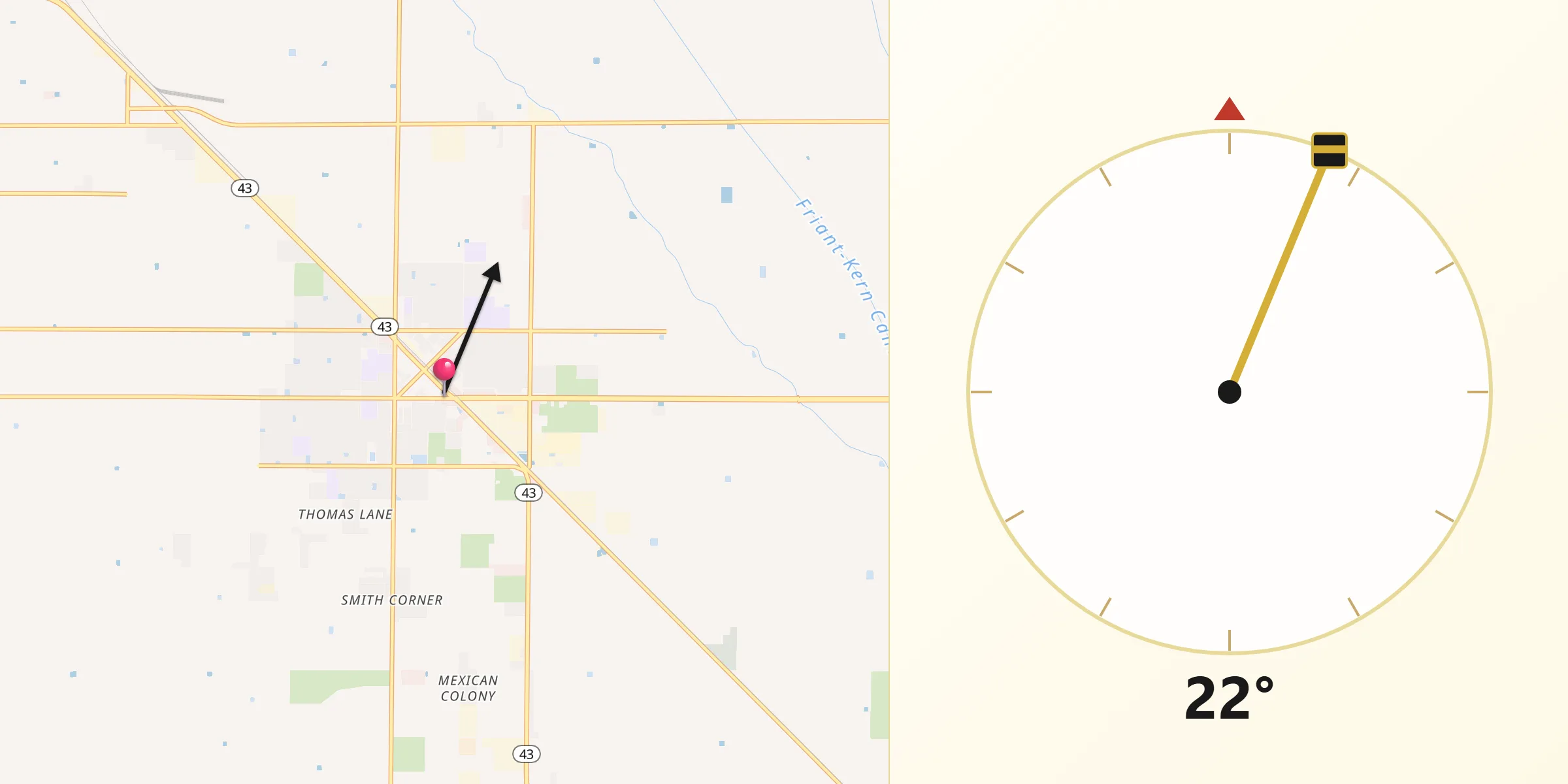 Qibla Direction from Shafter