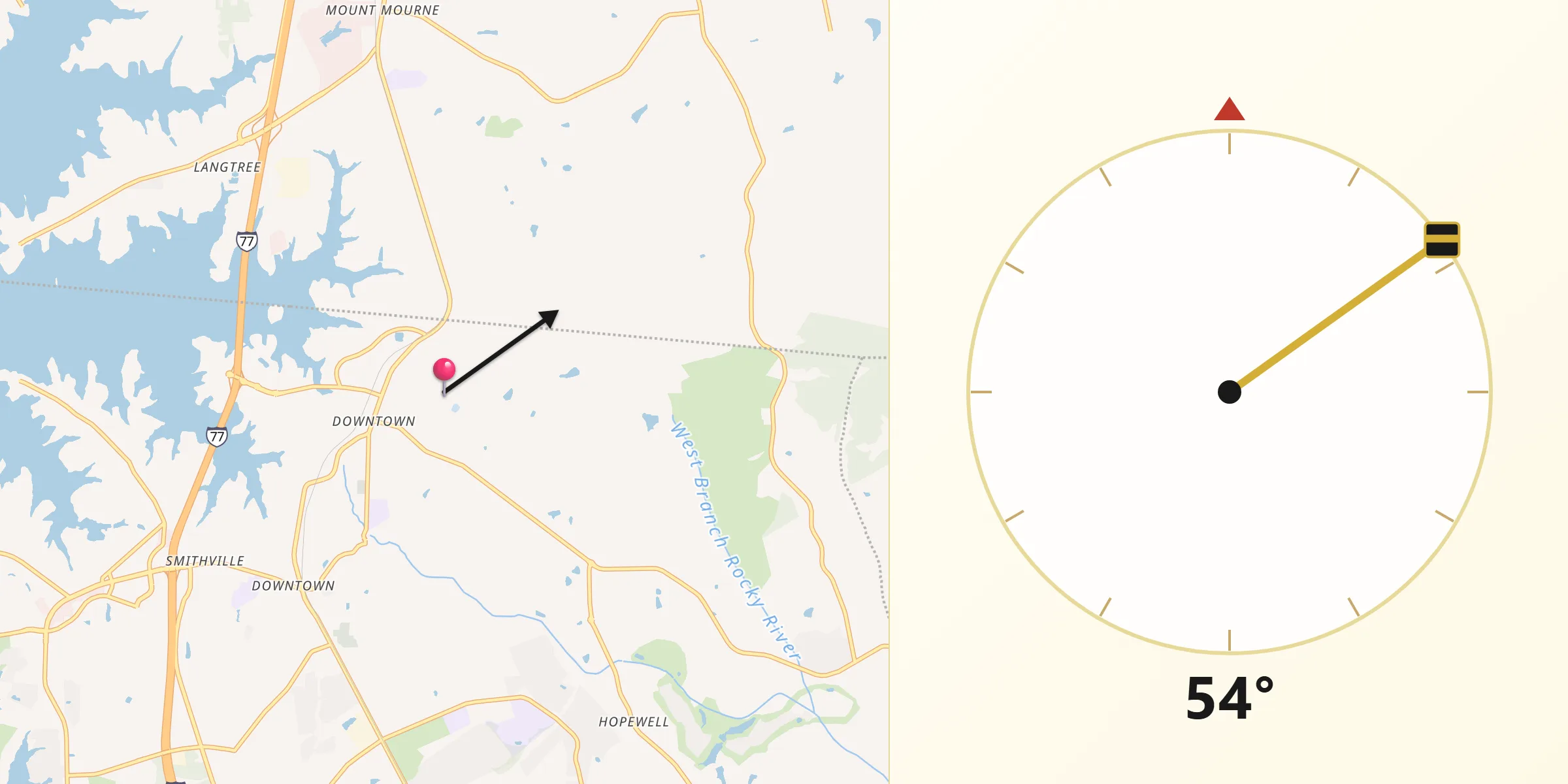 Qibla Direction from Davidson