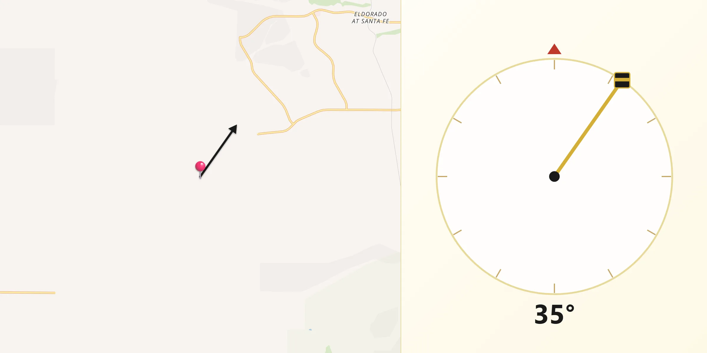 Qibla Direction from Santa Fe County