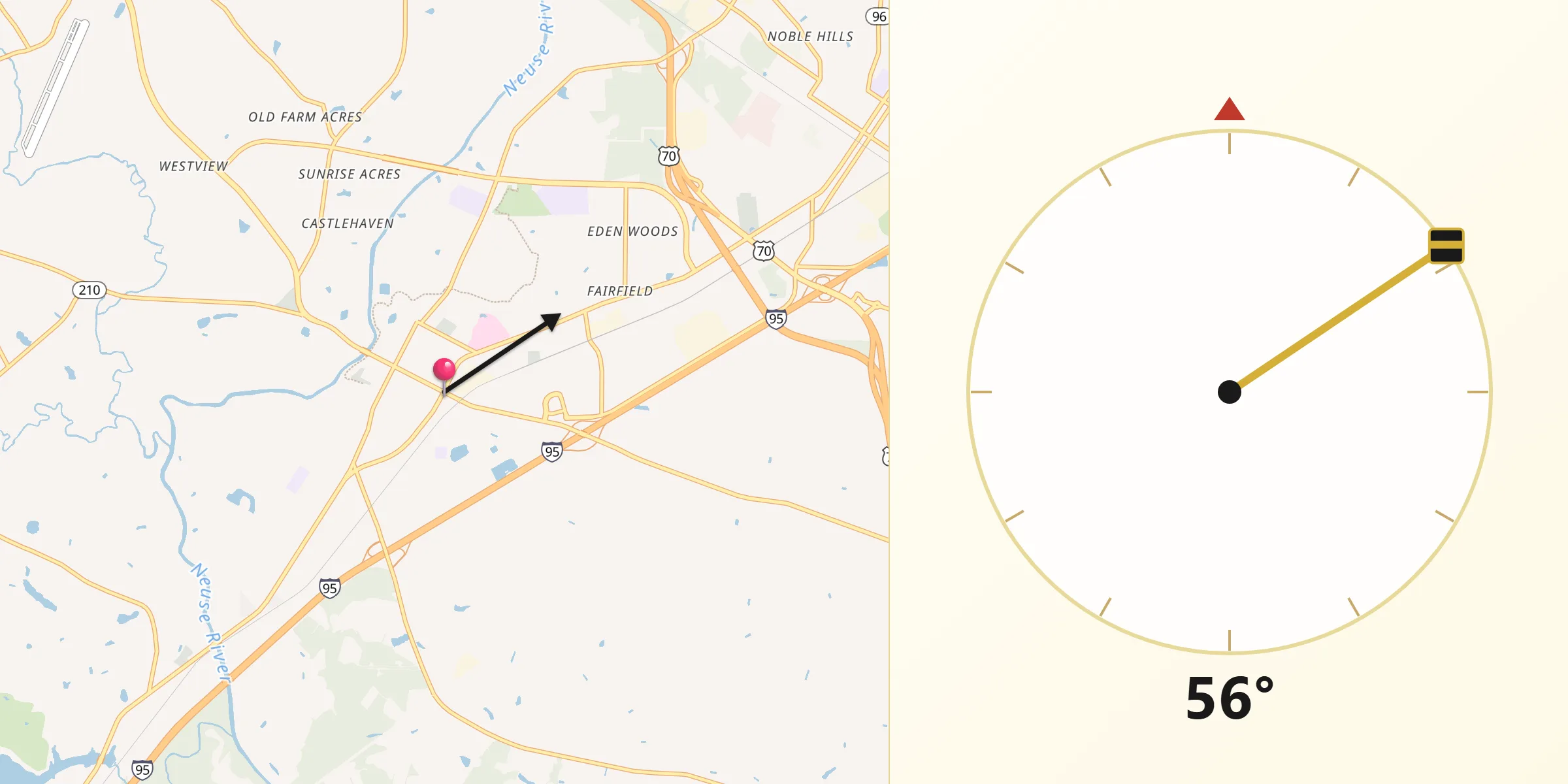 Qibla Direction from Smithfield