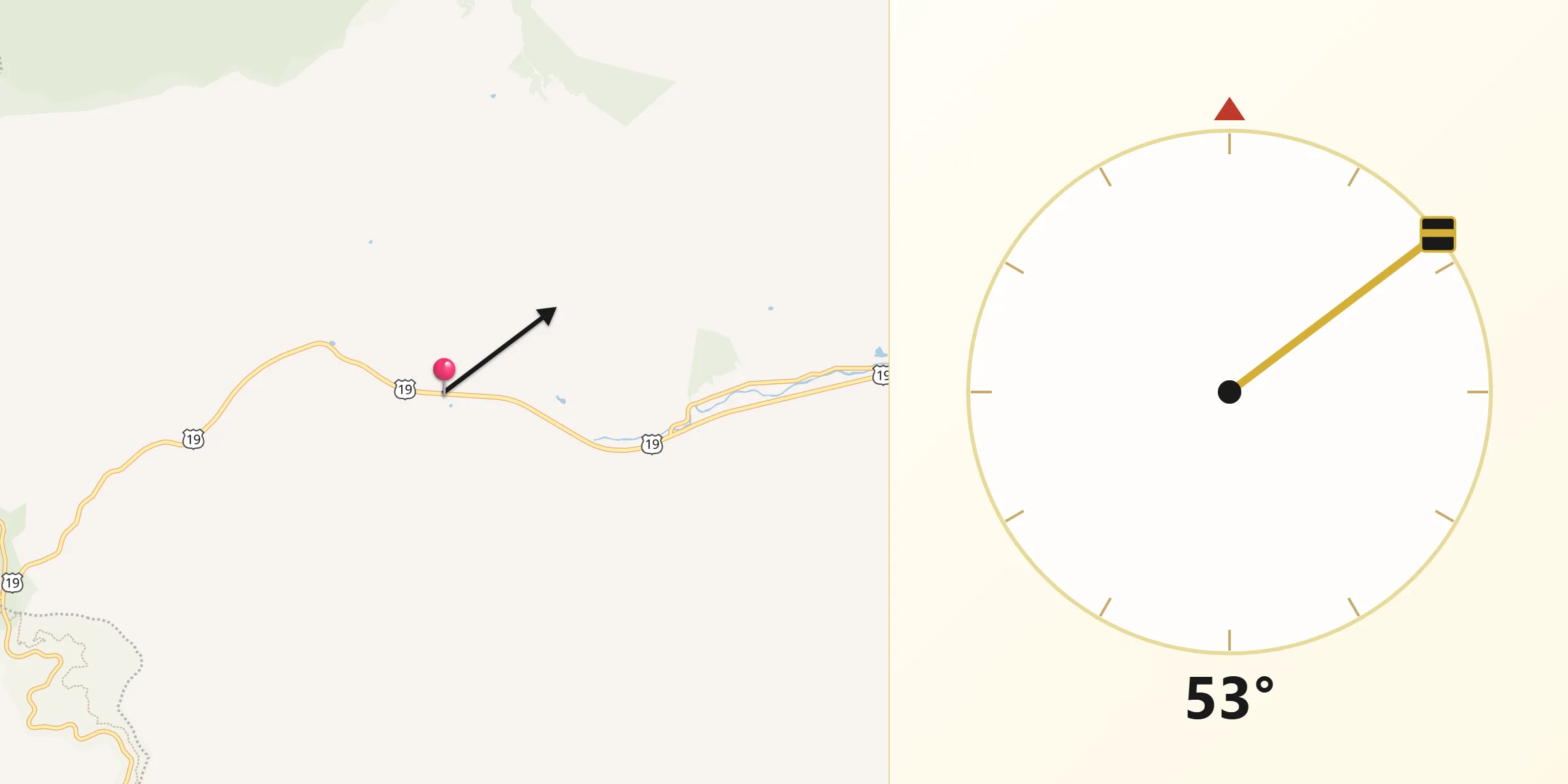 Qibla Direction from Maggie Valley