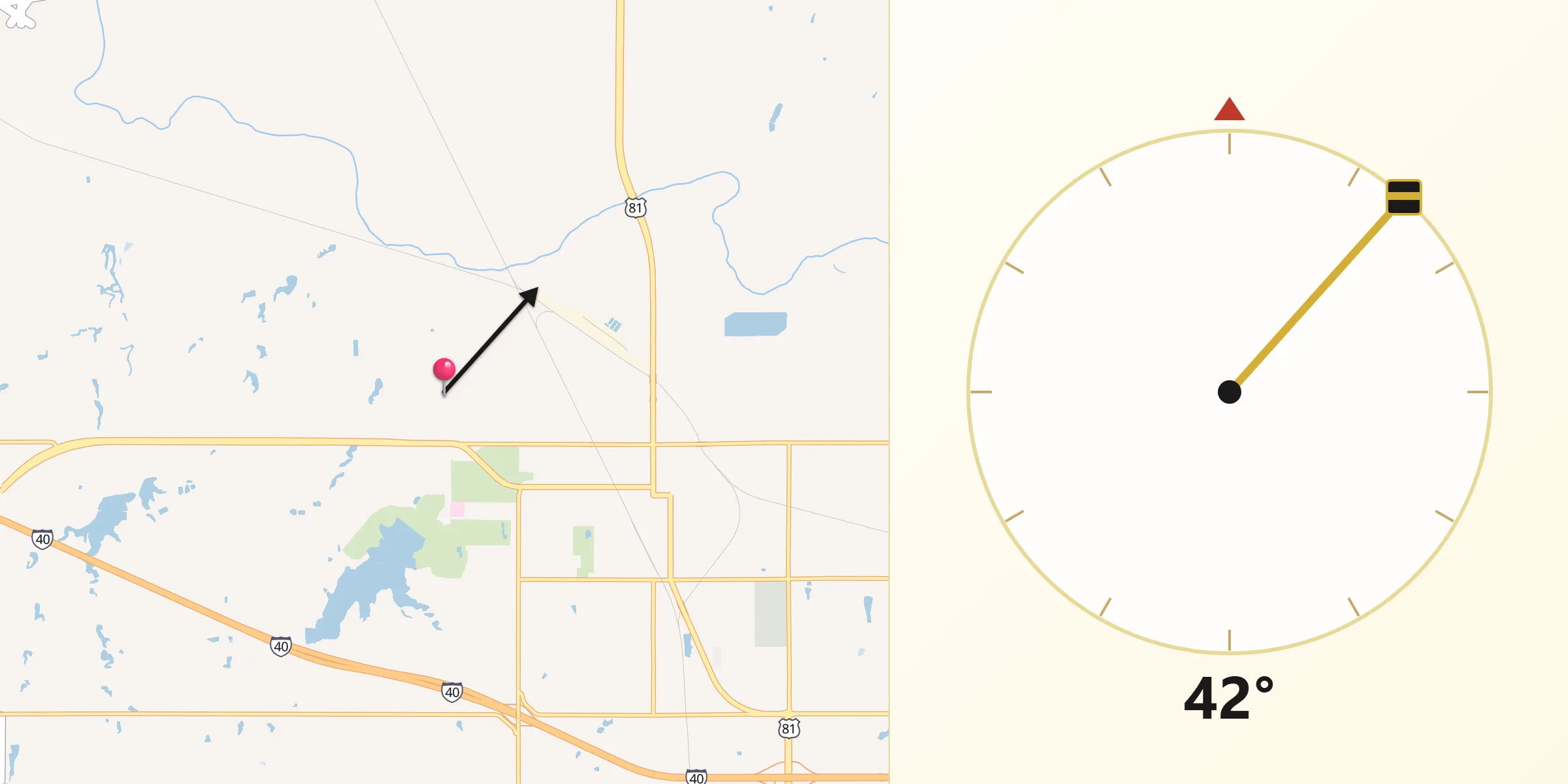 Qibla Direction from Canadian