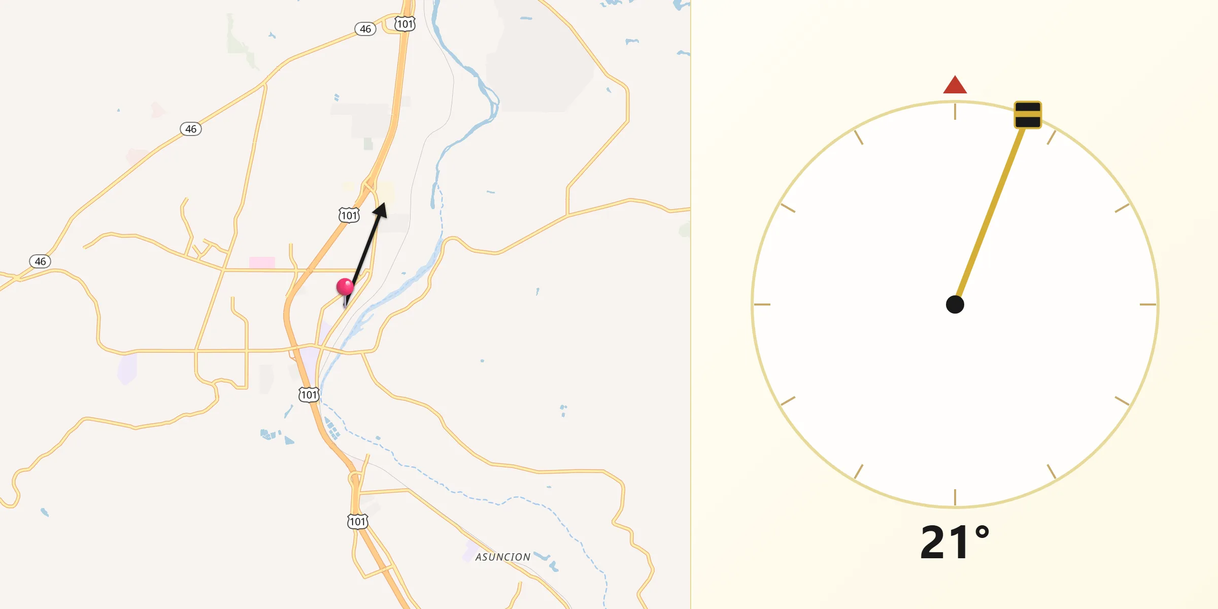Qibla Direction from Templeton