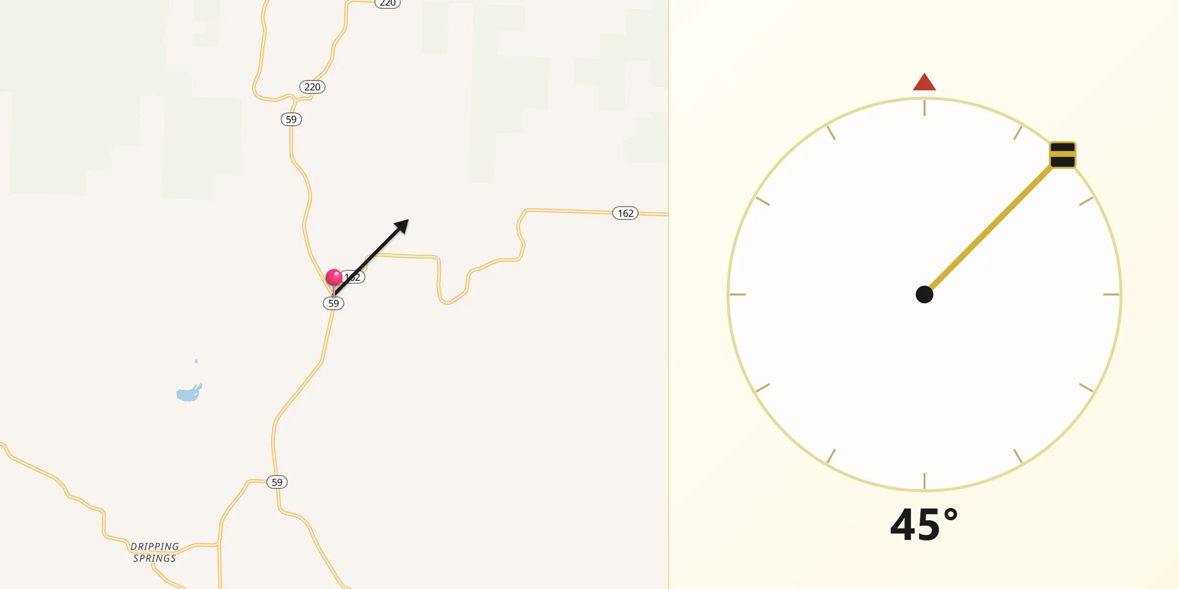 Qibla Direction from Cedarville