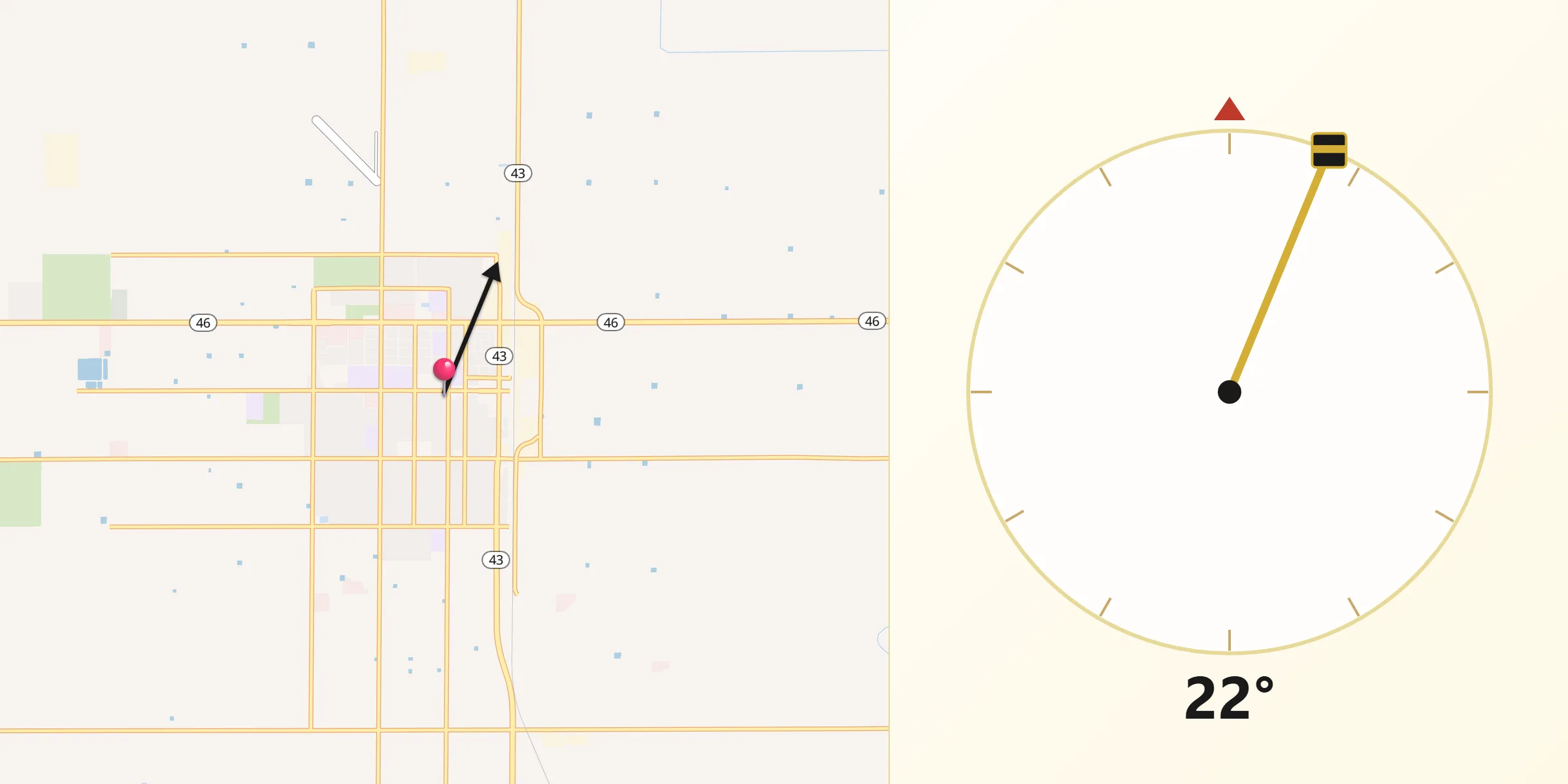 Qibla Direction from Wasco