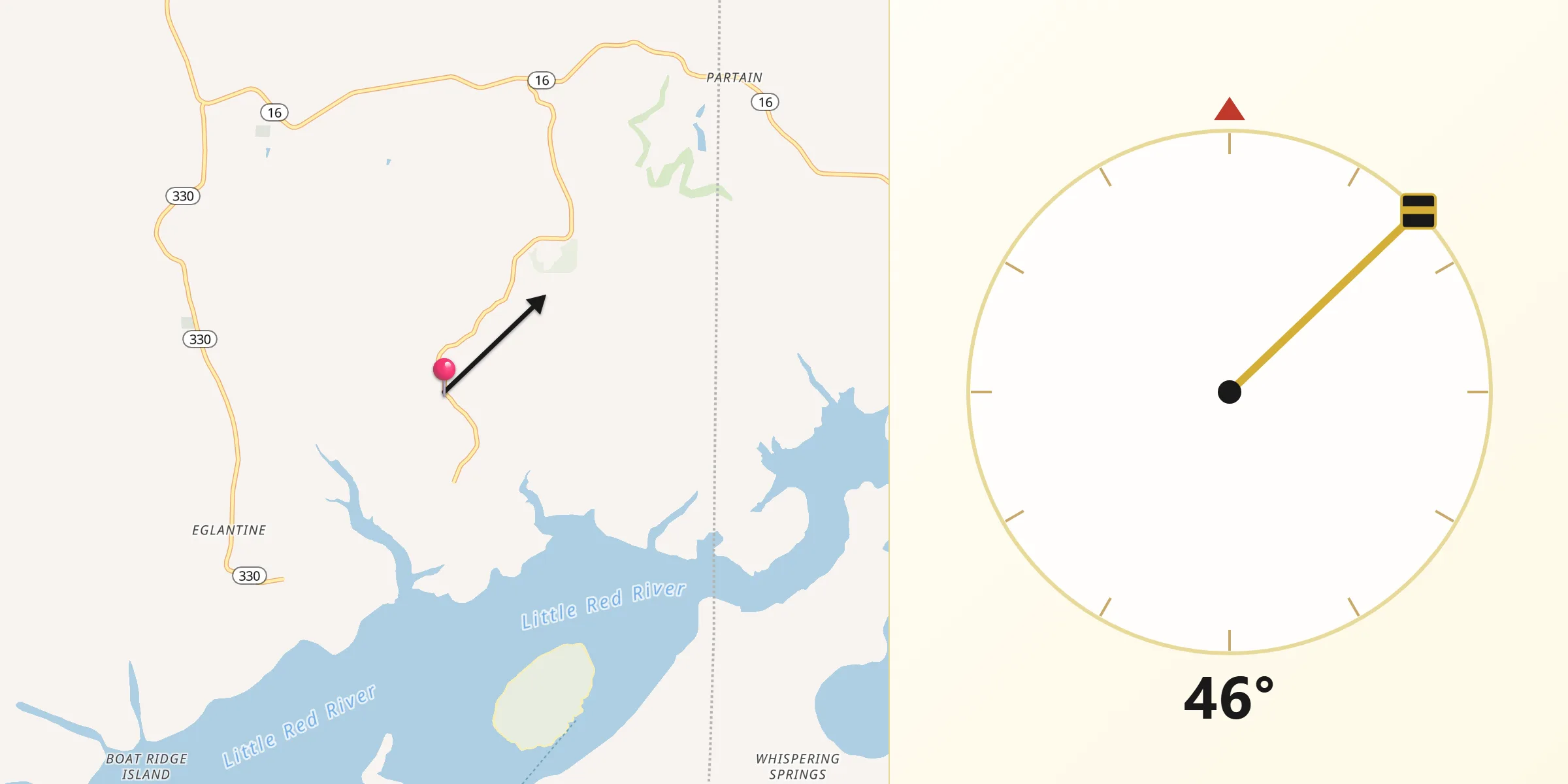 Qibla Direction from Fairfield Bay