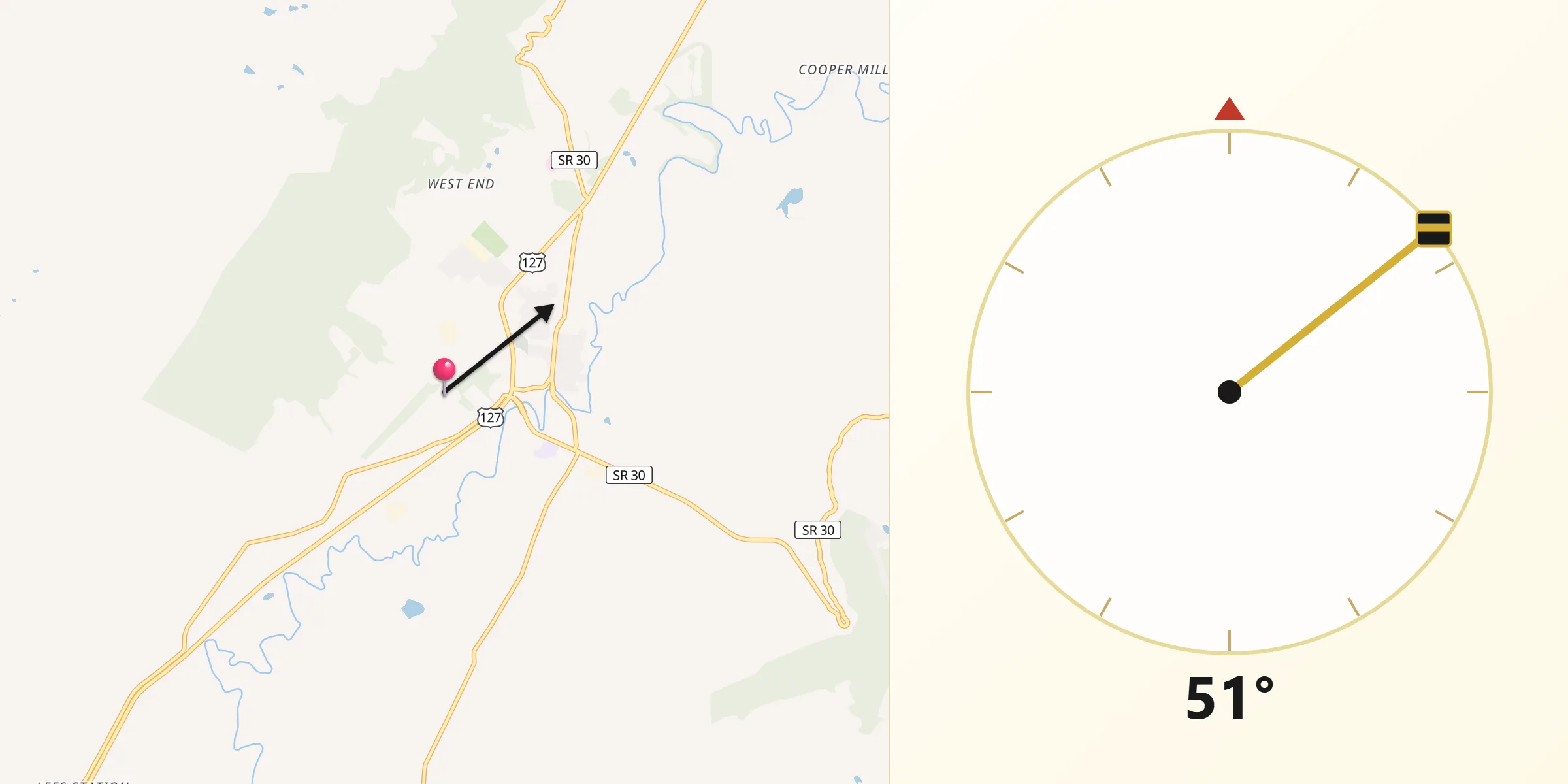 Qibla Direction from Bledsoe