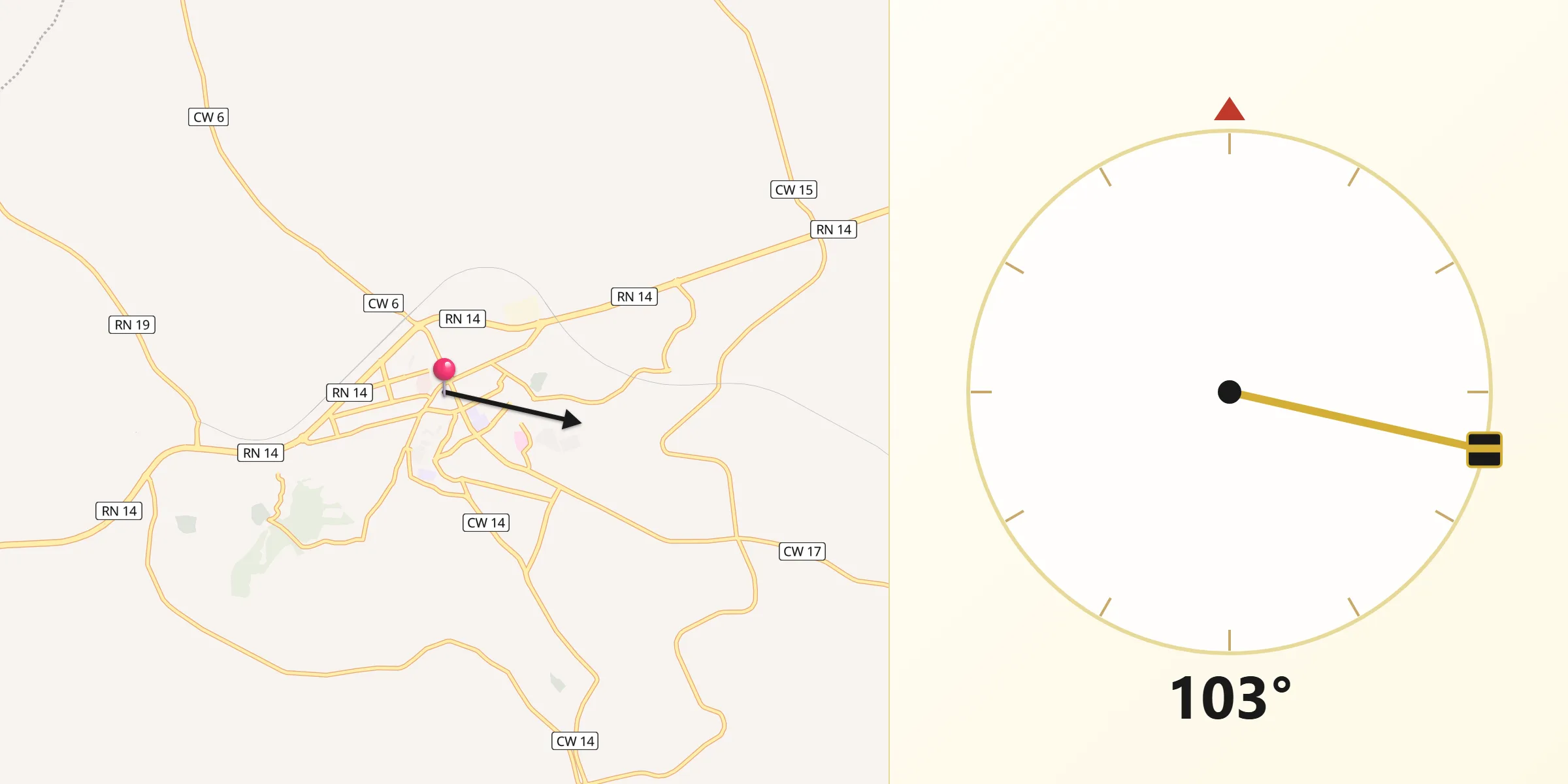 اتجاه القبلة من تسمسيلت