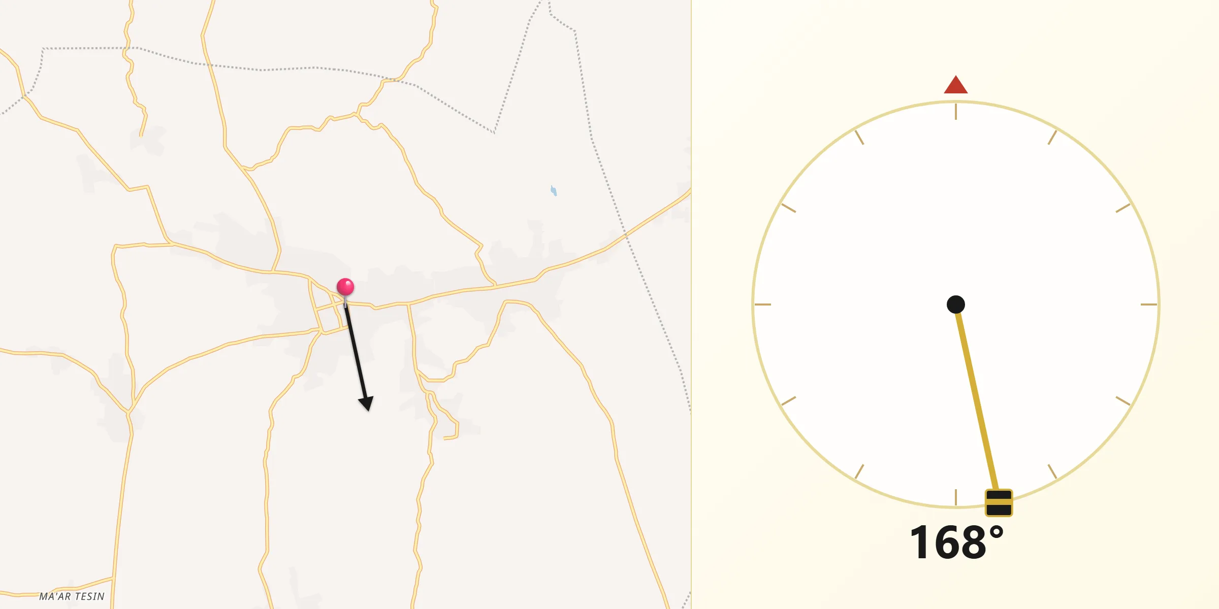 اتجاه القبلة من كفر نبل