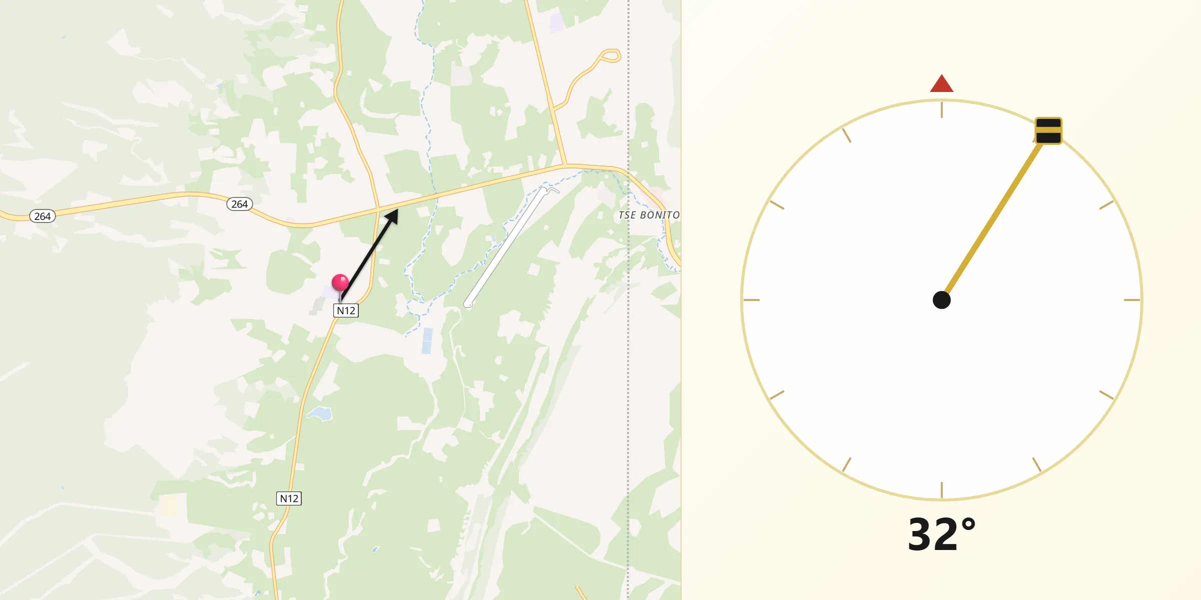 Qibla Direction from Saint Michaels