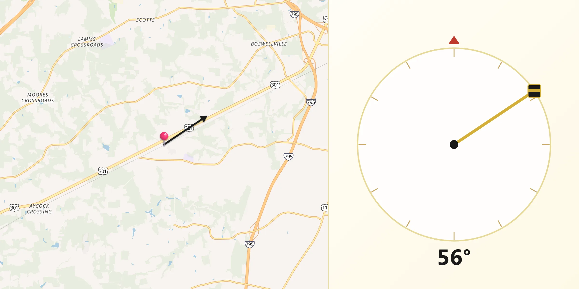 Qibla Direction from Lucama