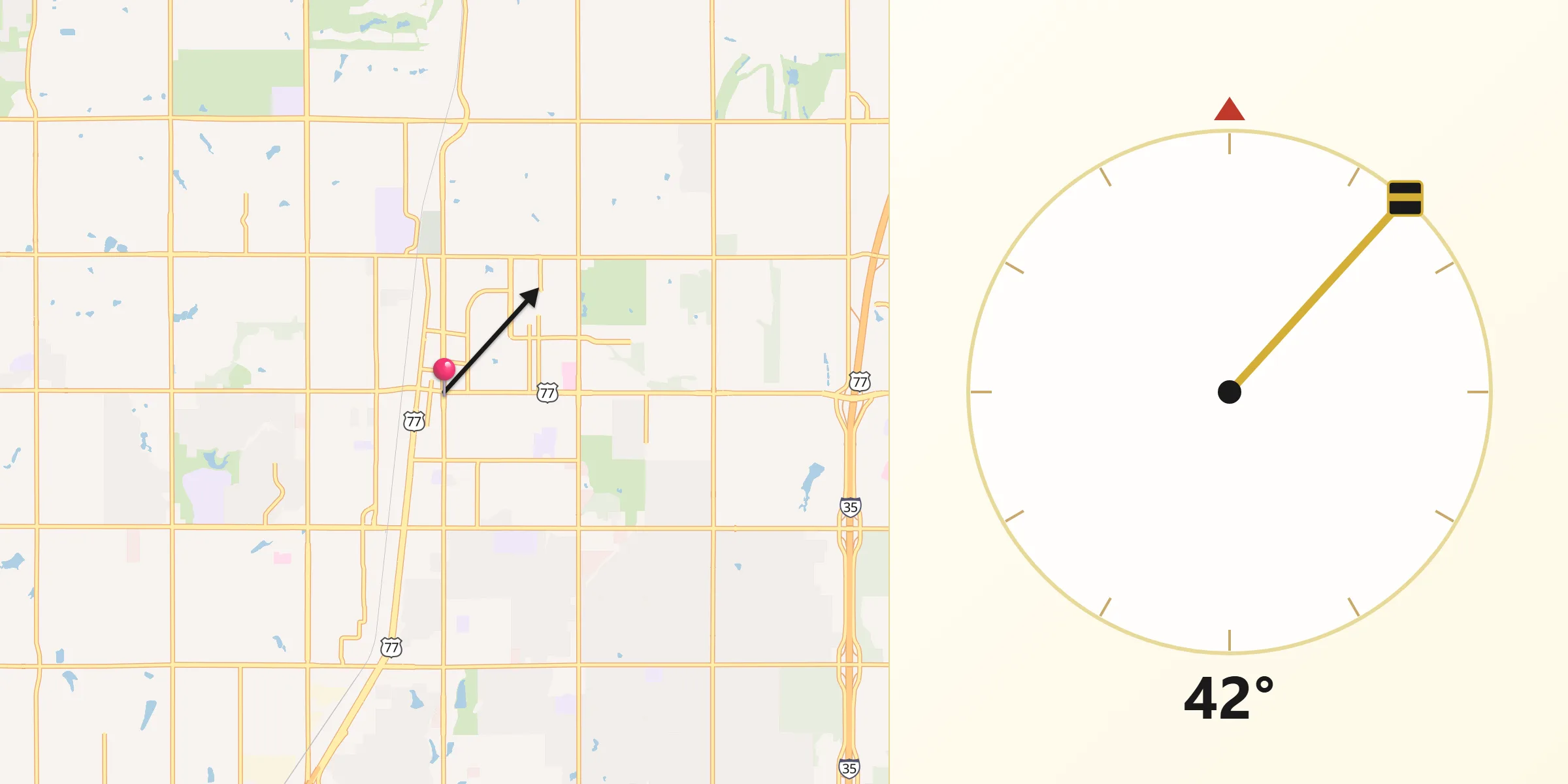 Qibla Direction from Edmond