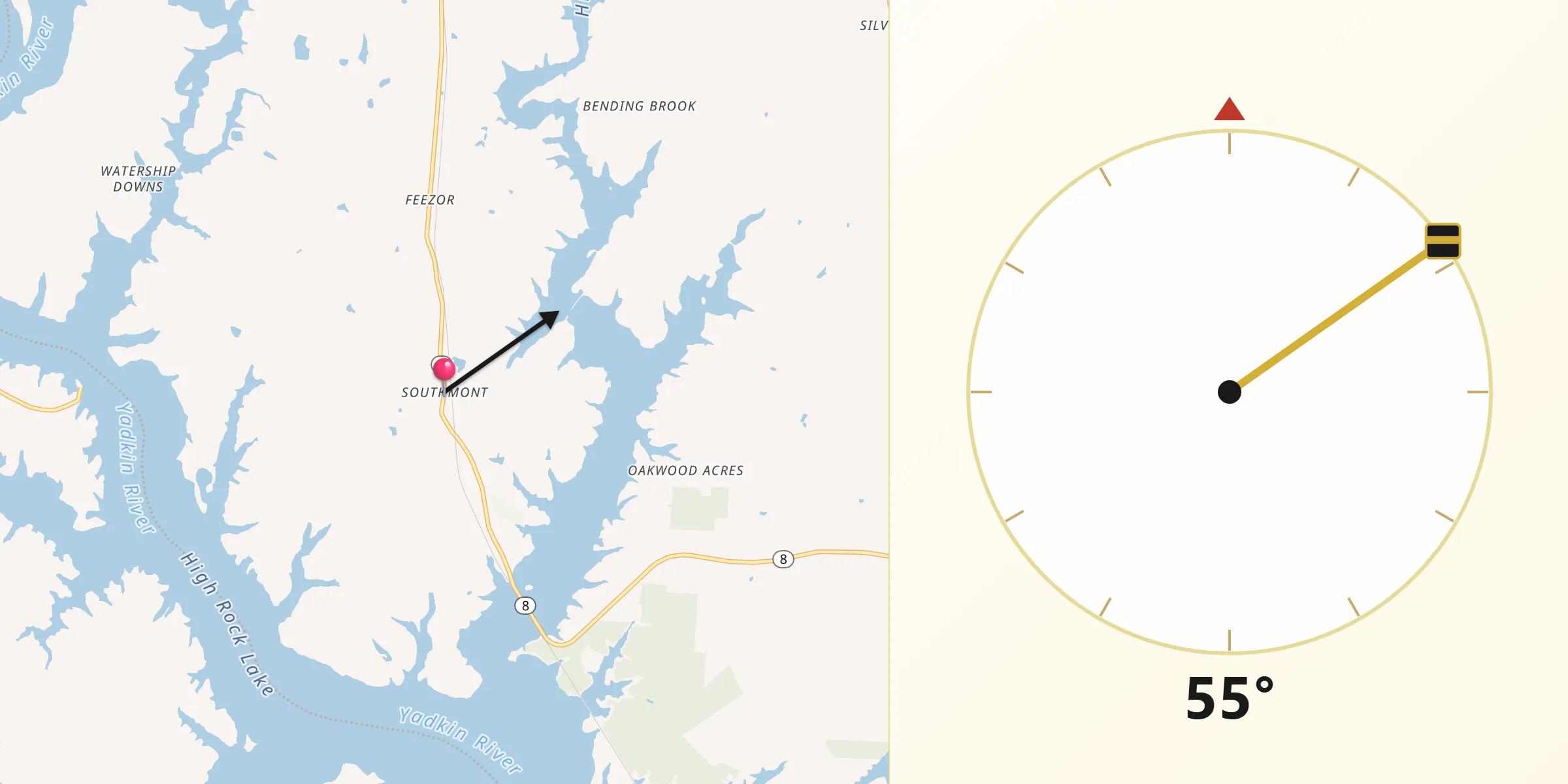 Qibla Direction from Southmont