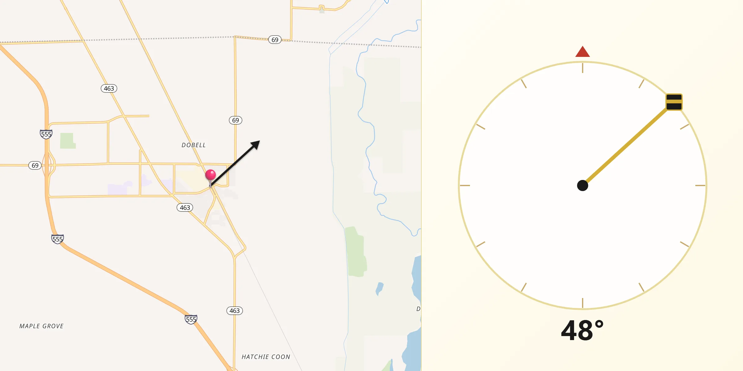 Qibla Direction from Trumann