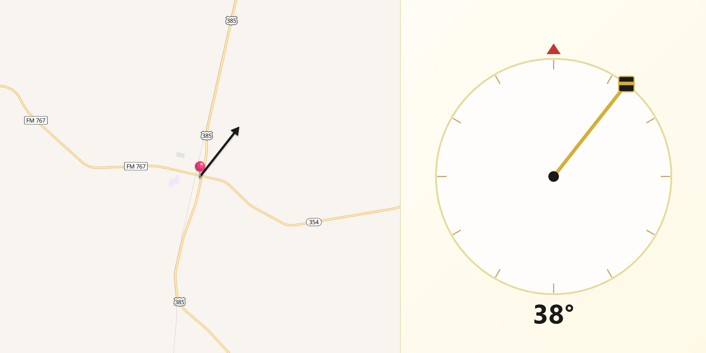 Qibla Direction from Channing