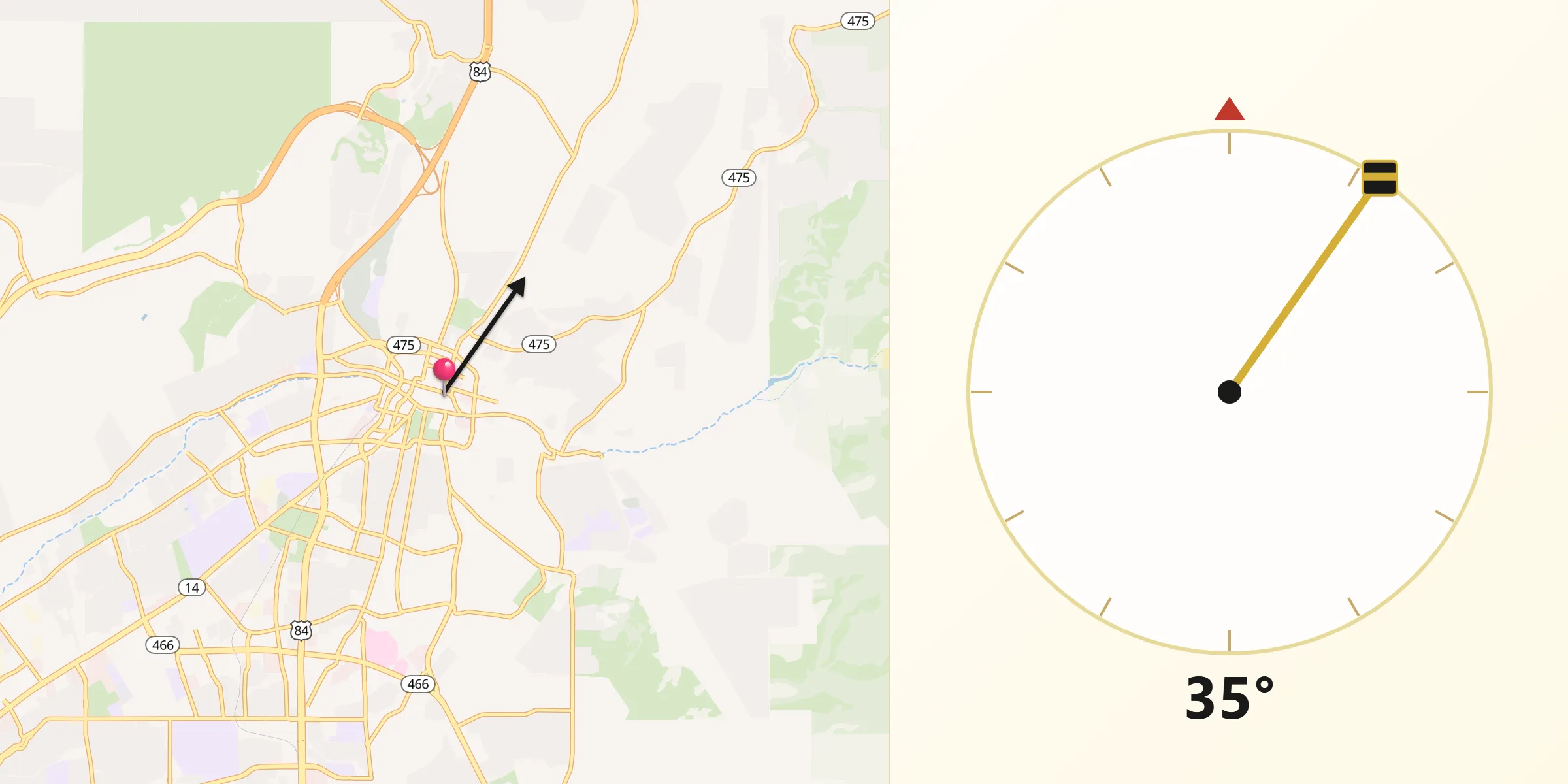 Qibla Direction from Santa Fe