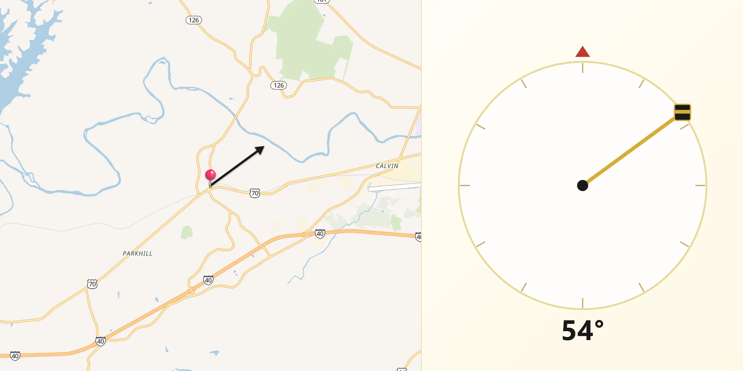 Qibla Direction from Glen Alpine