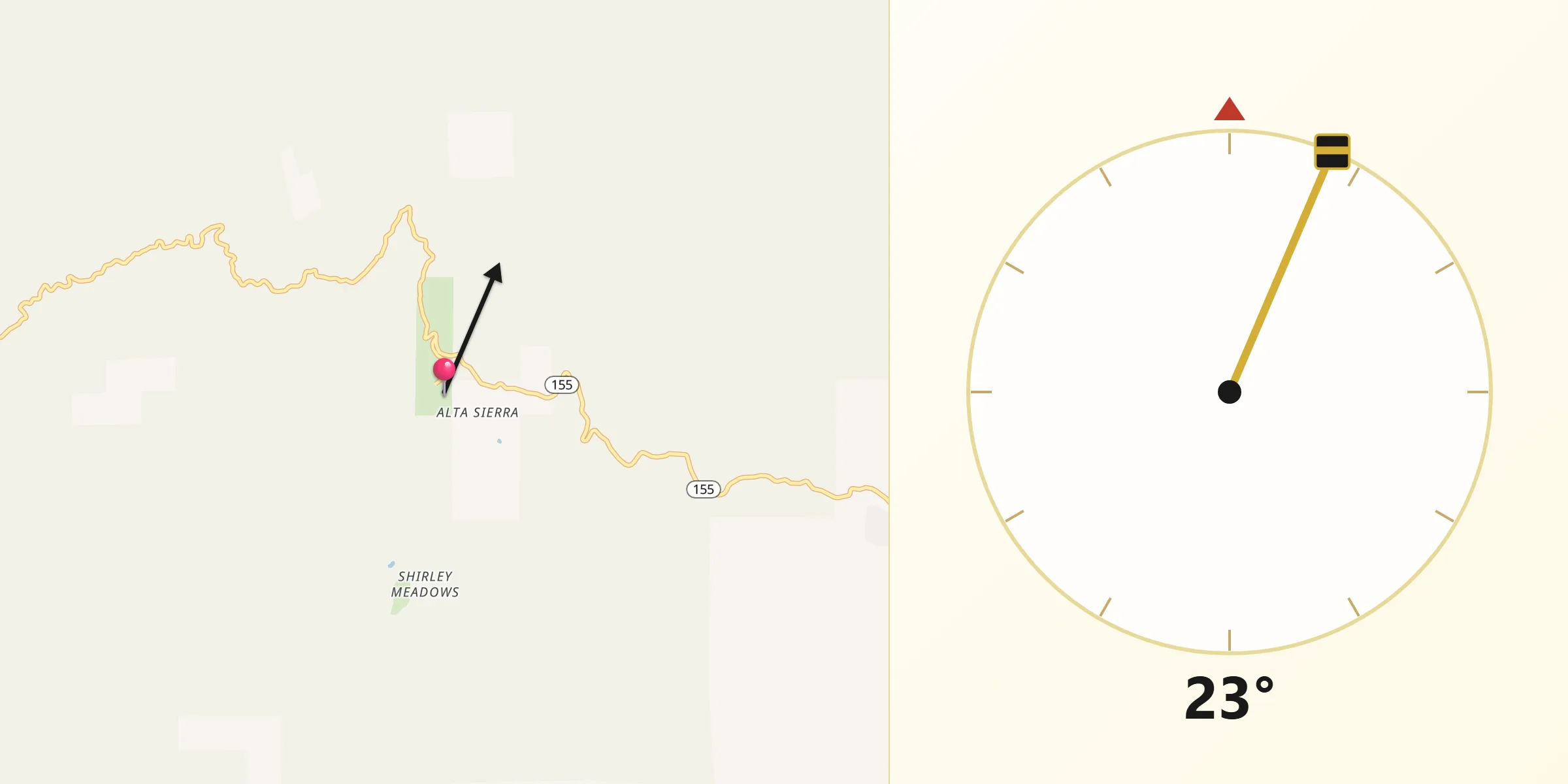 Qibla Direction from Alta Sierra