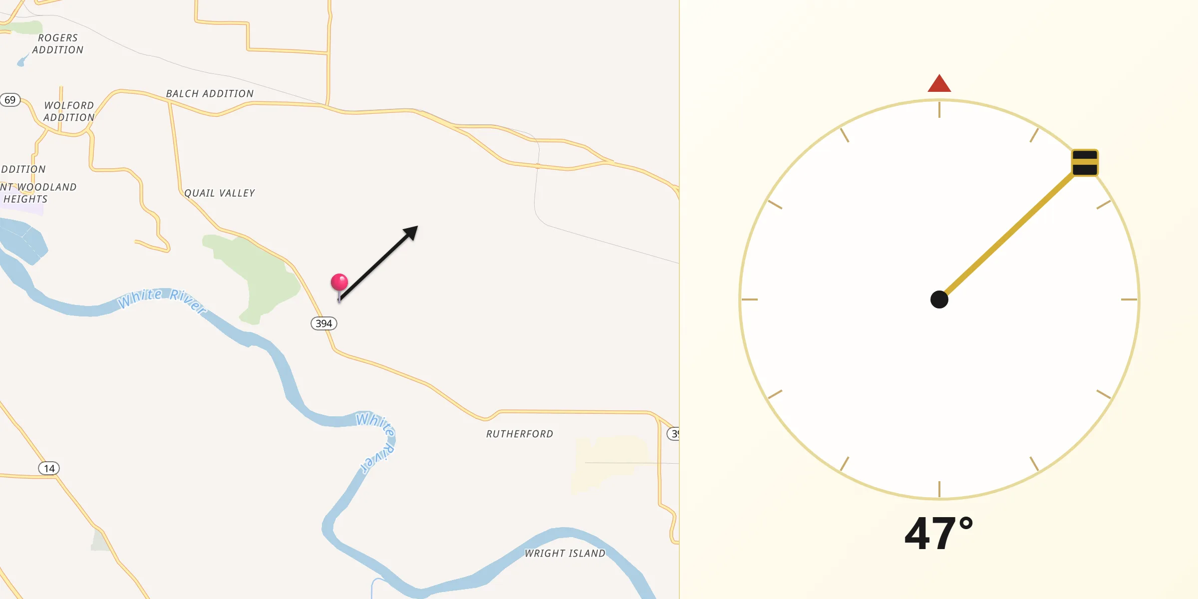 Qibla Direction from Independence
