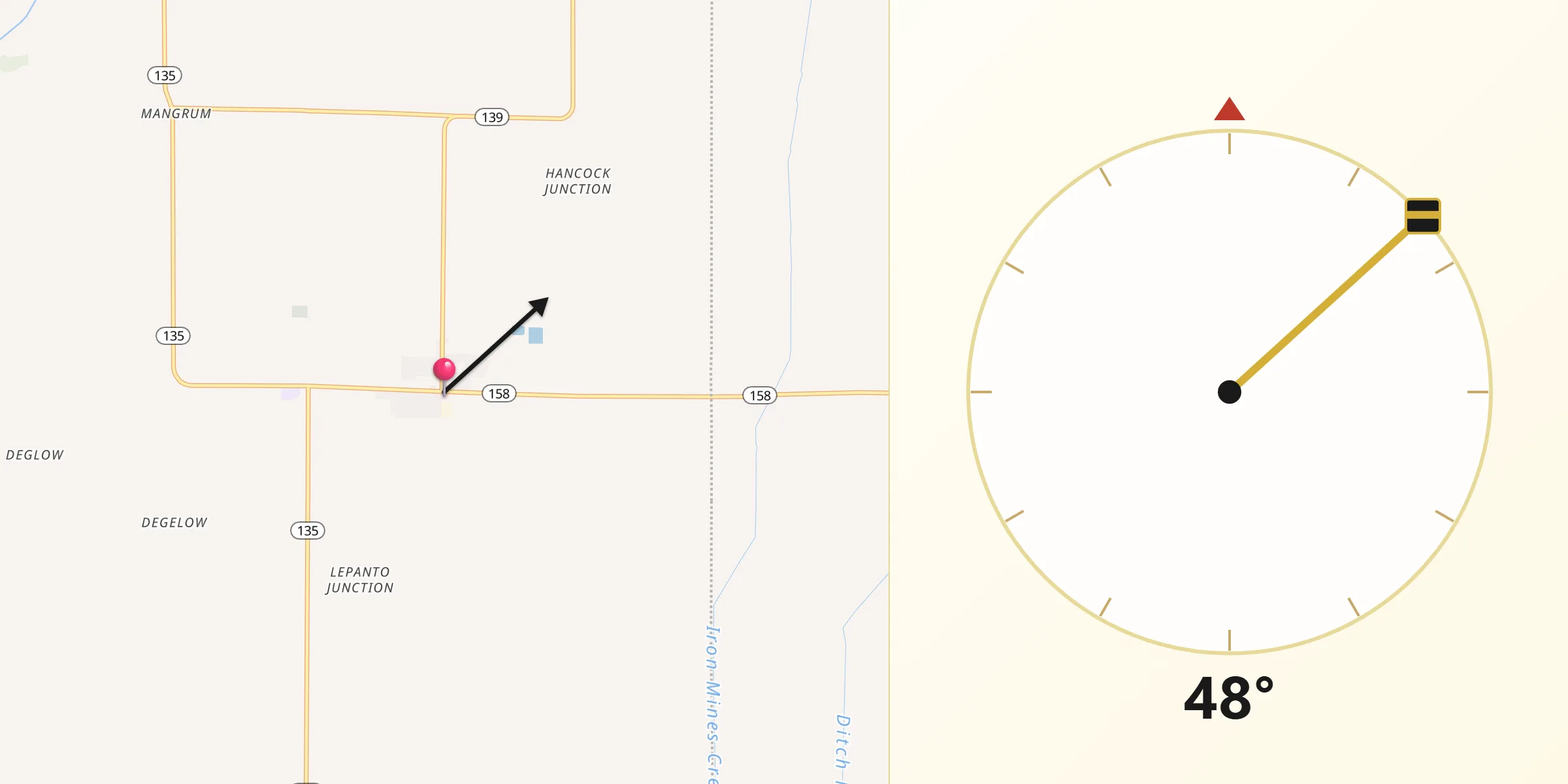Qibla Direction from Caraway