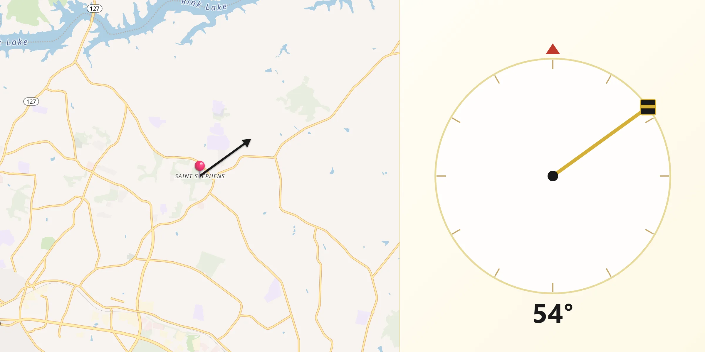 Qibla Direction from Saint Stephens