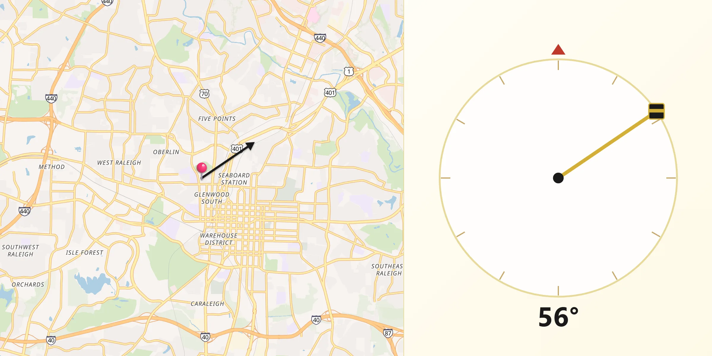 Qibla Direction from Wake