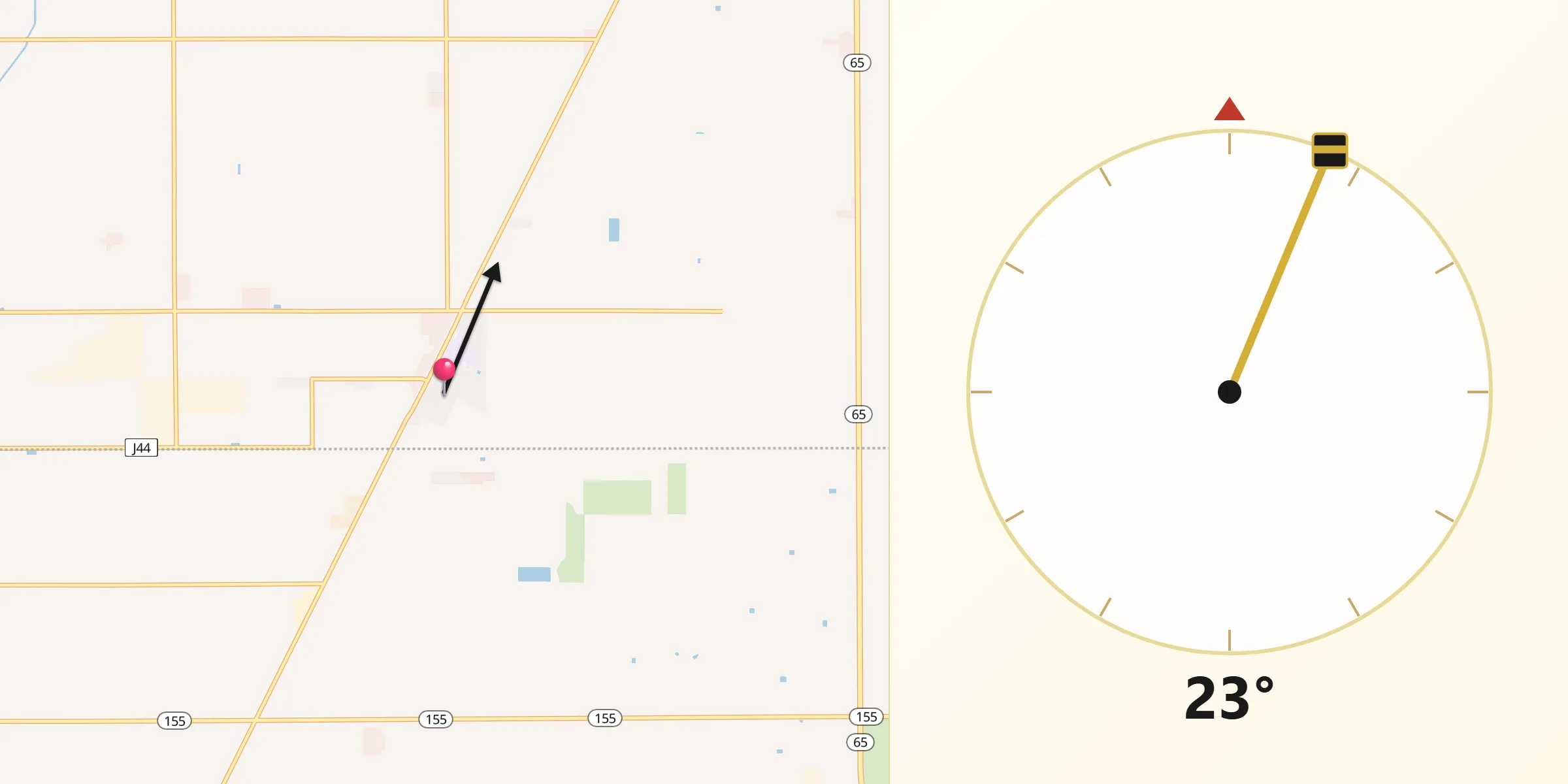 Qibla Direction from Richgrove