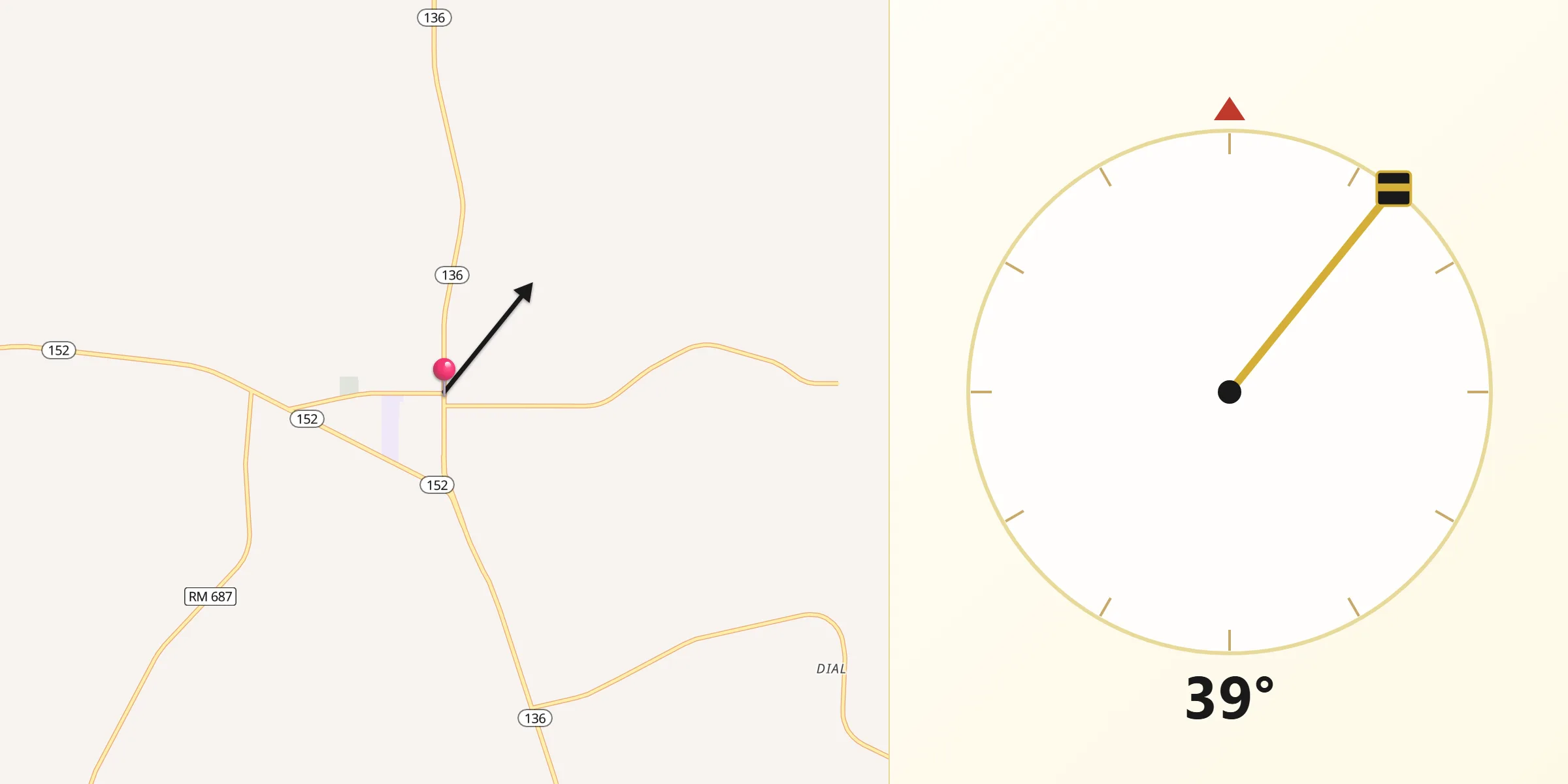 Qibla Direction from Stinnett