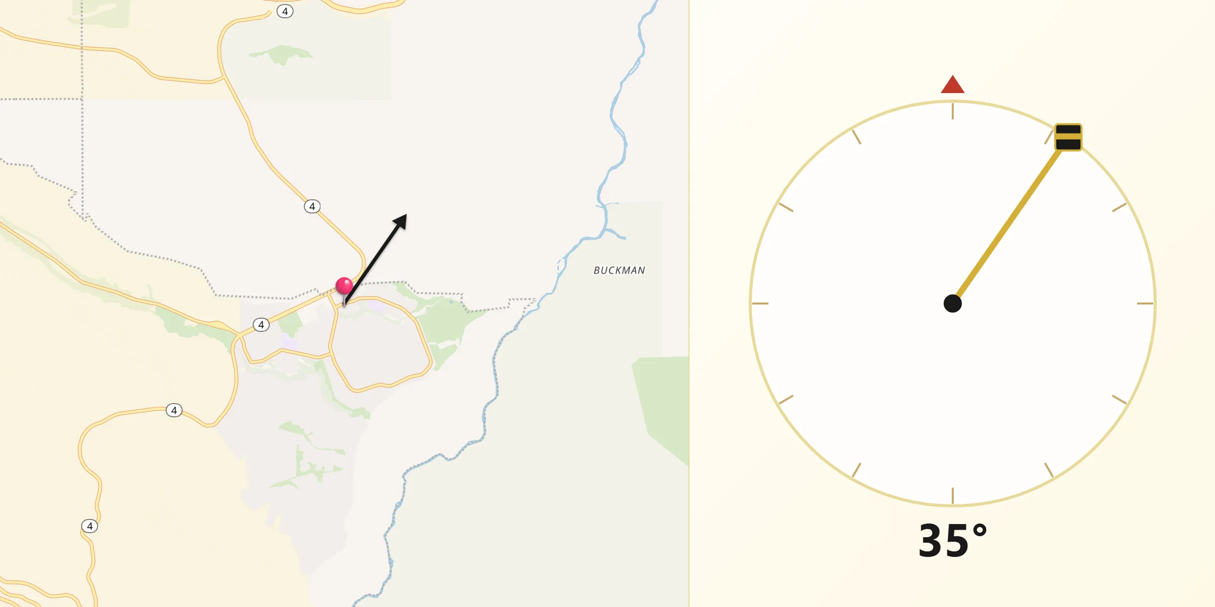 Qibla Direction from White Rock