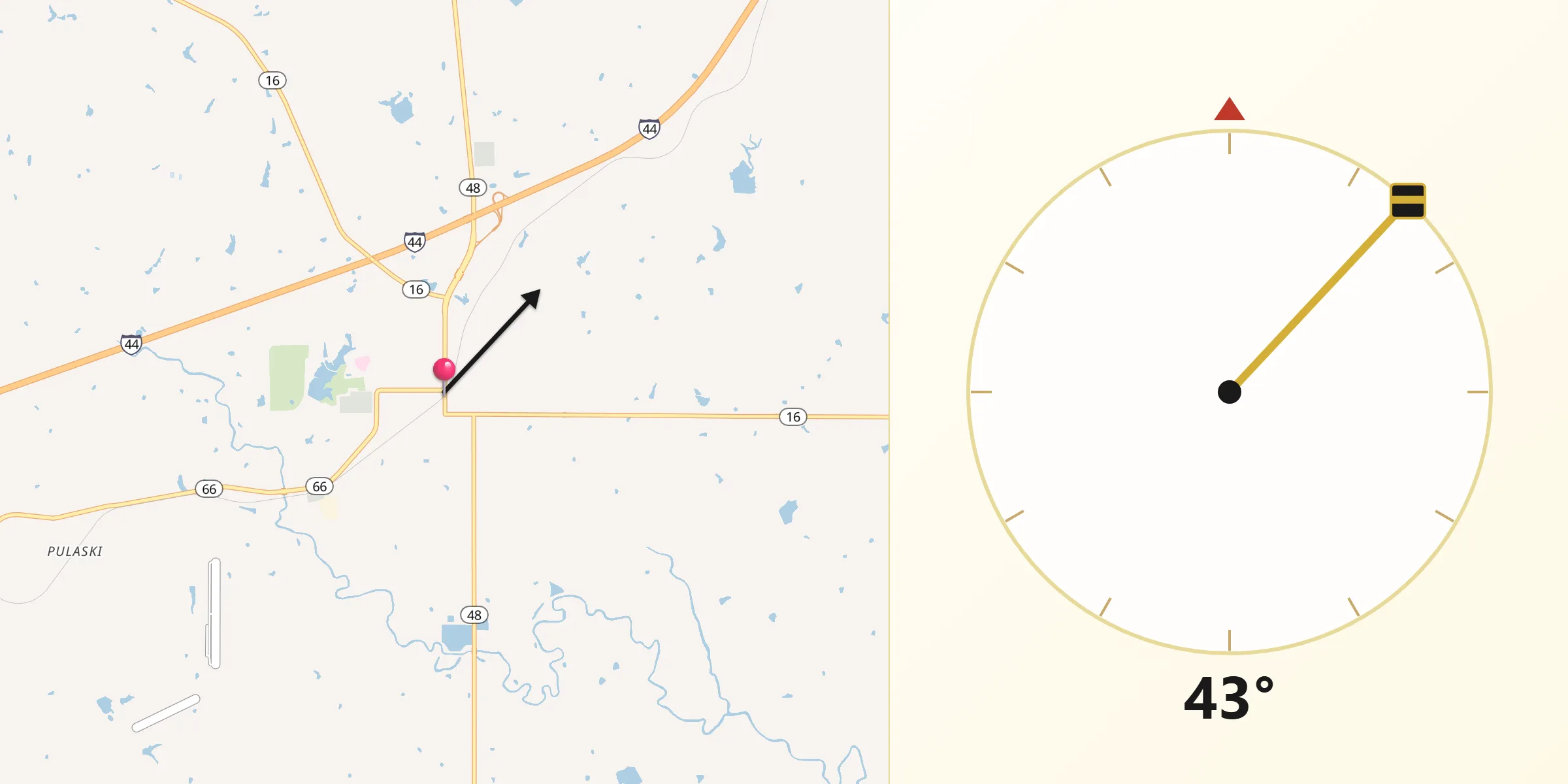 Qibla Direction from Bristow