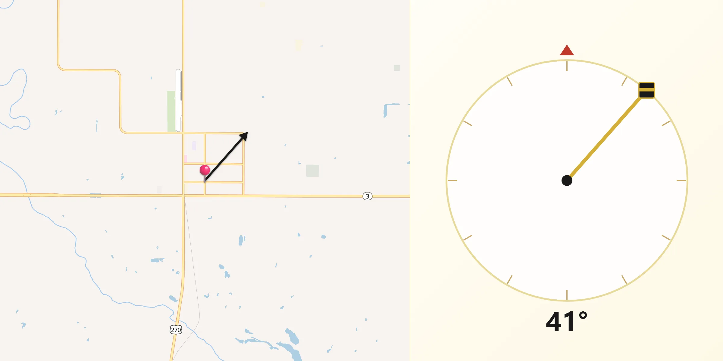 Qibla Direction from Watonga