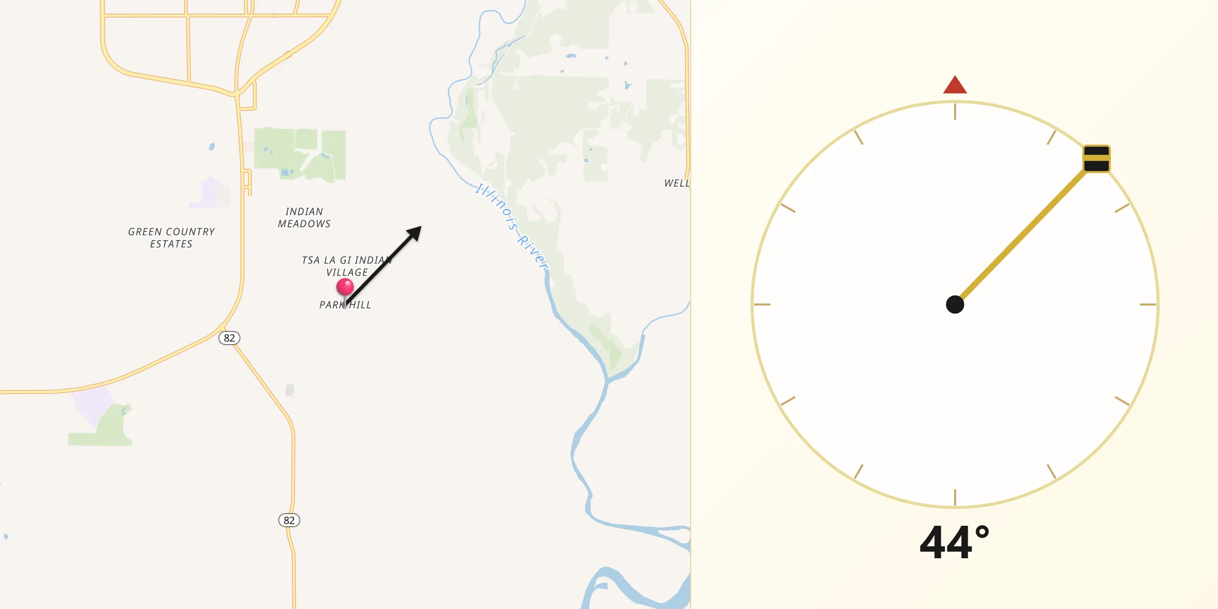 Qibla Direction from Park Hill