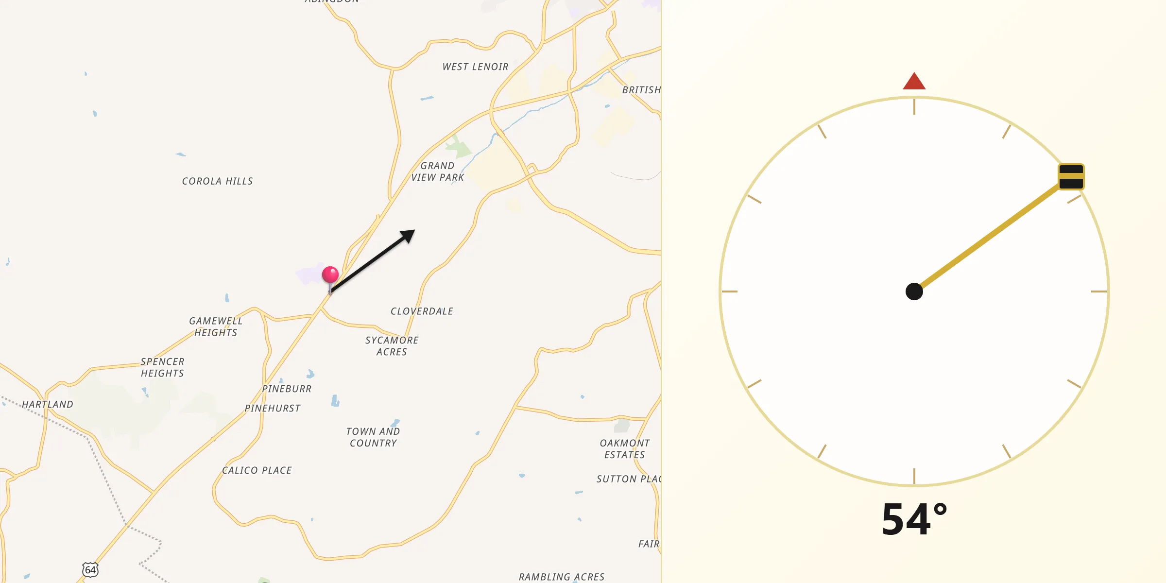 Qibla Direction from Gamewell