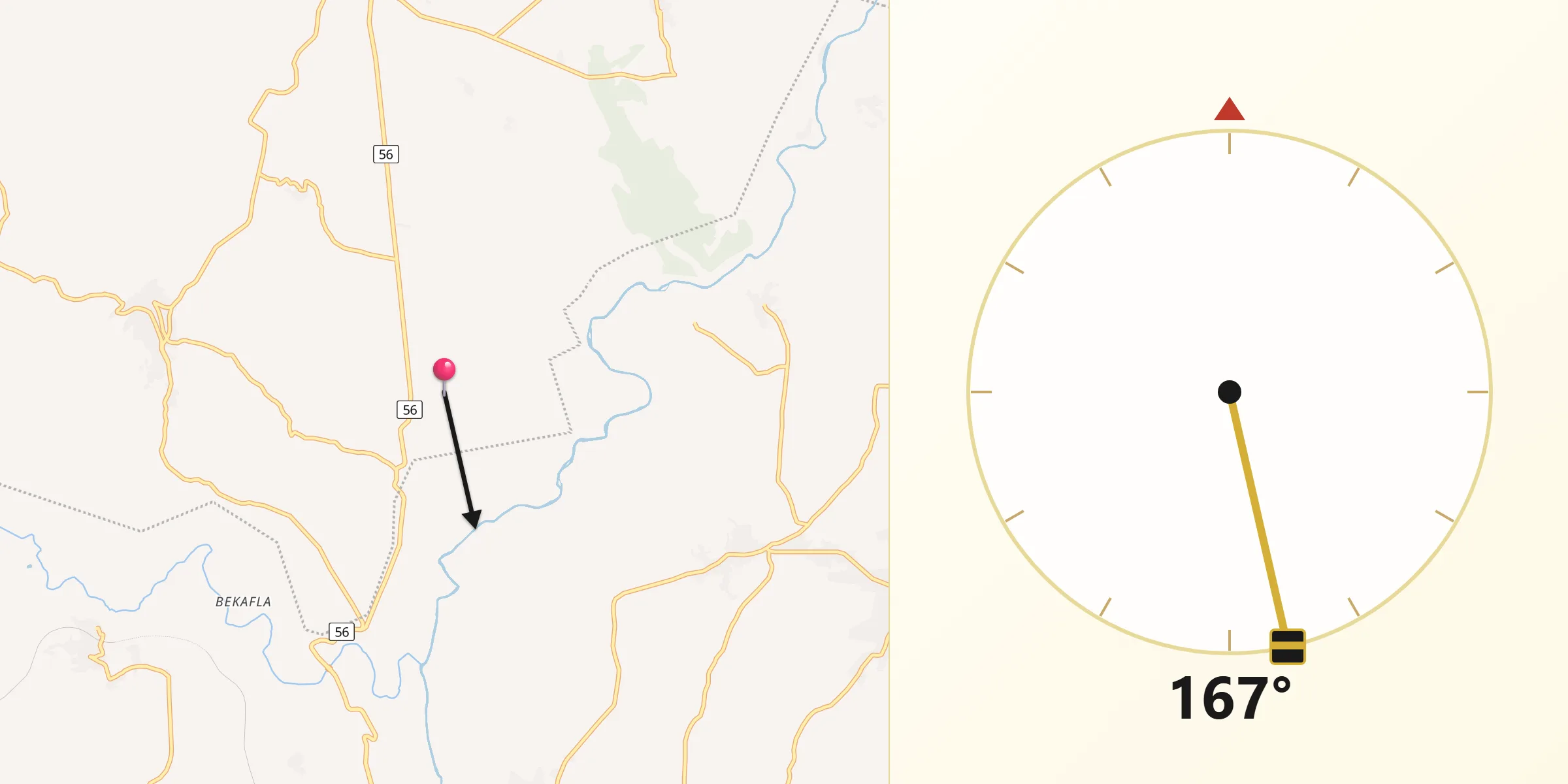 اتجاه القبلة من جسر الشغور