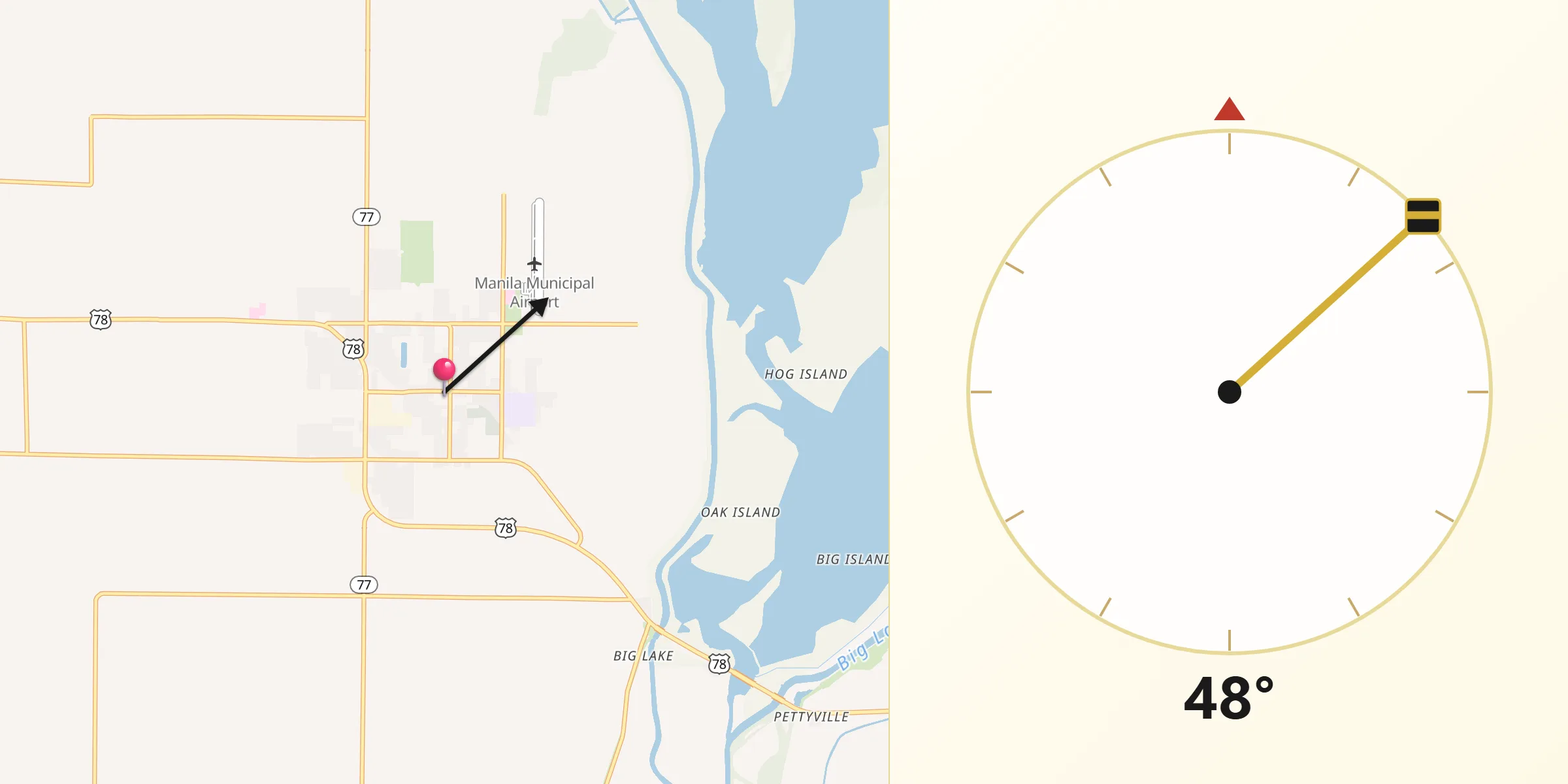 Qibla Direction from Manila
