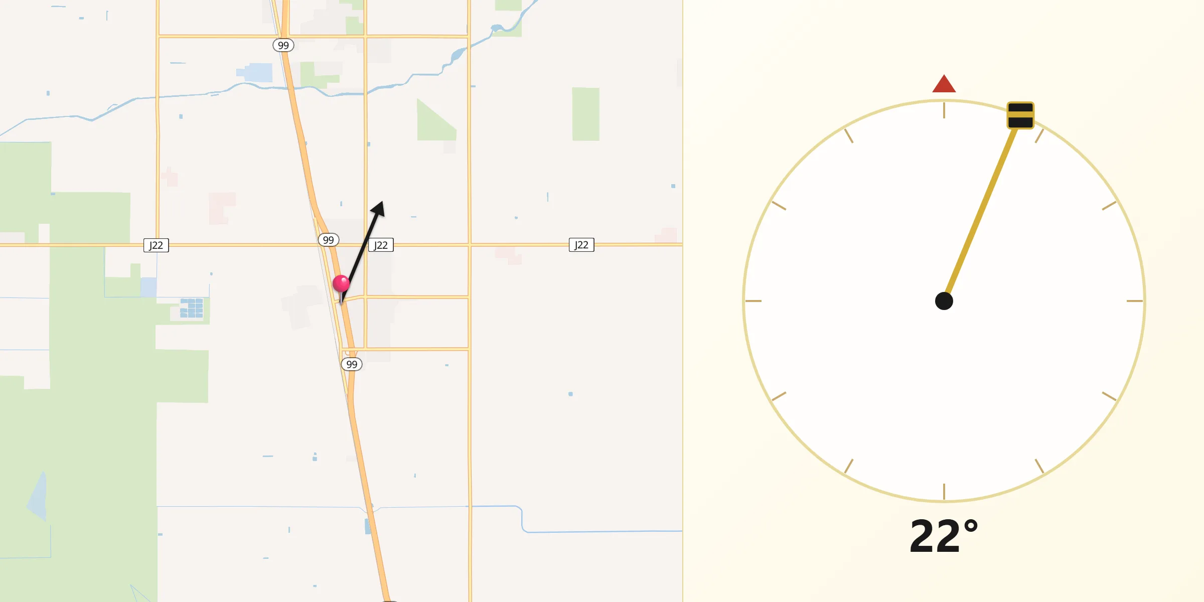 Qibla Direction from Earlimart