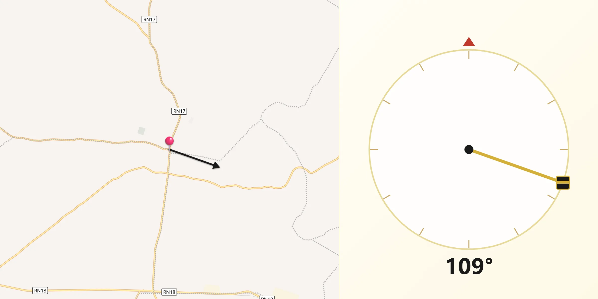 Direction vers la Qibla depuis Tajerouine