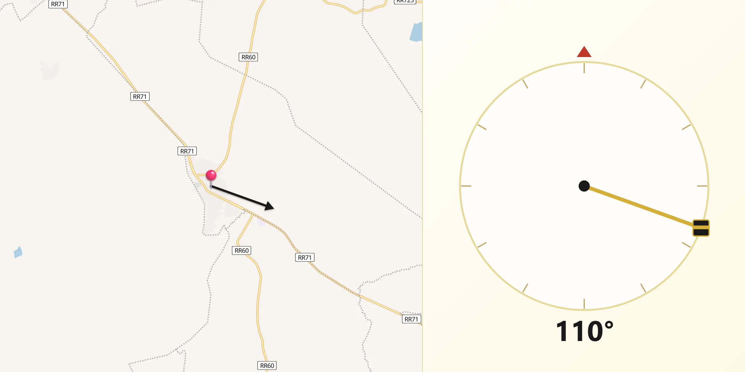 اتجاه القبلة من القصور