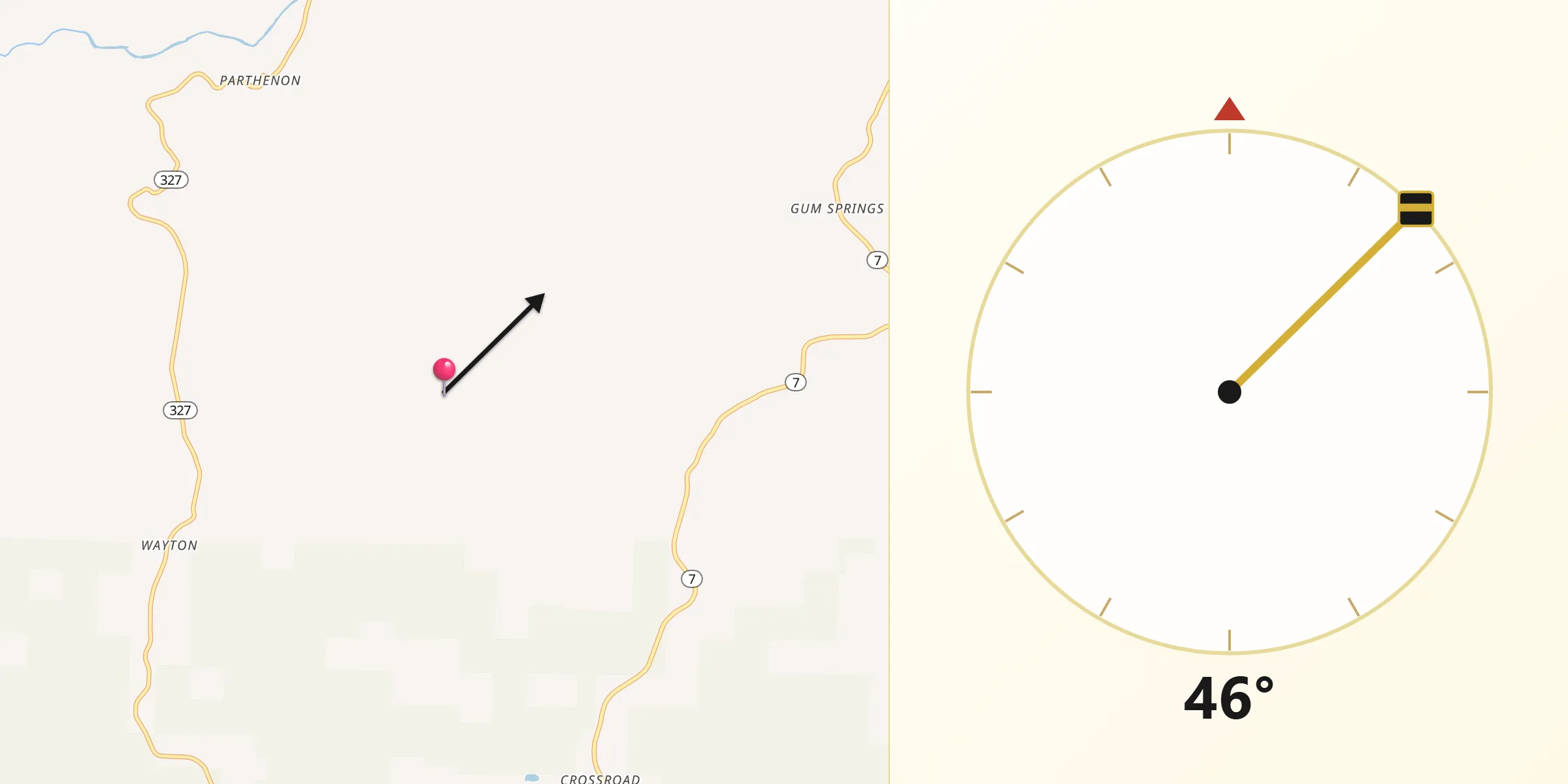 Qibla Direction from Newton County