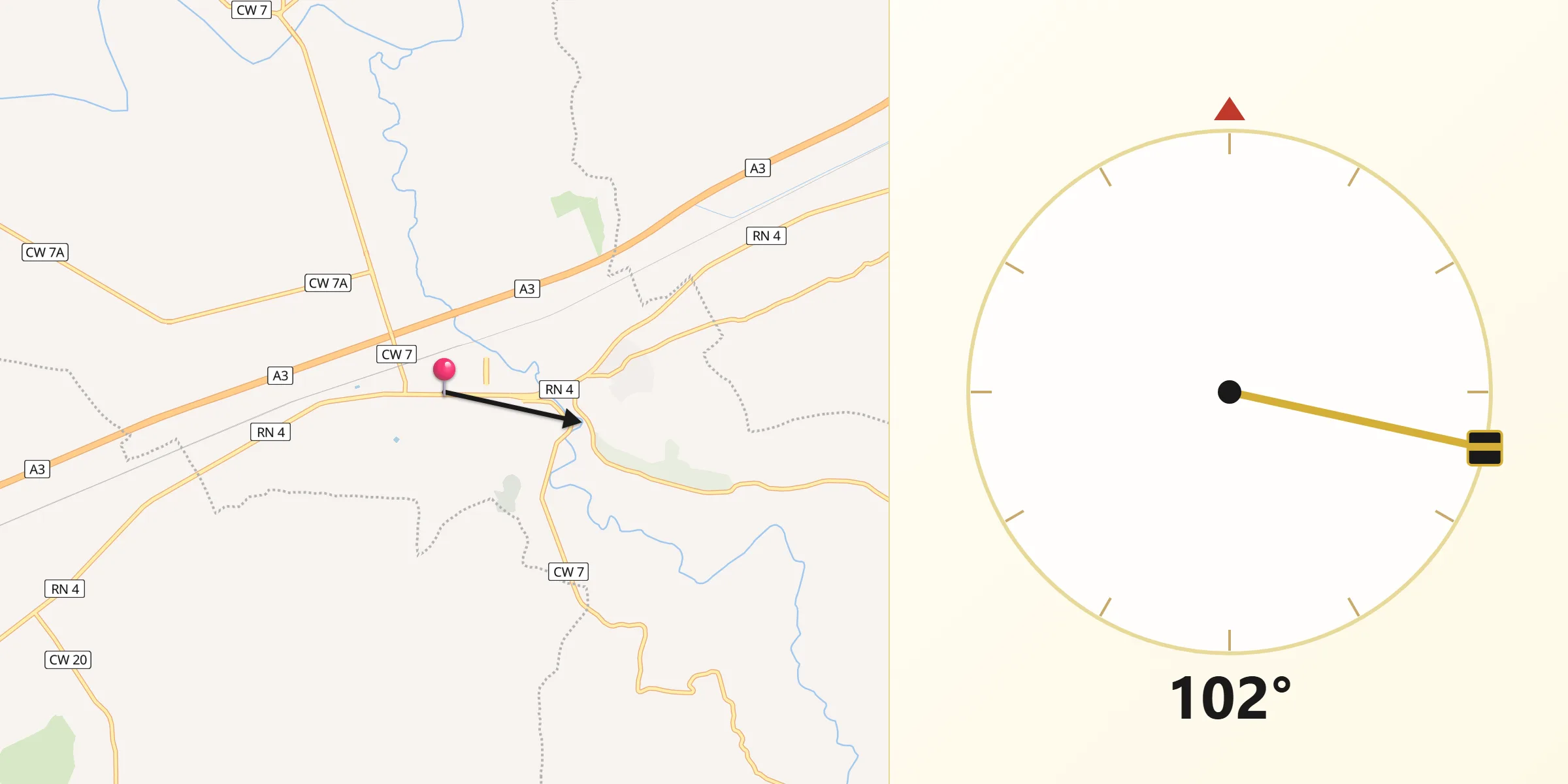 Direction vers la Qibla depuis Djidiouia