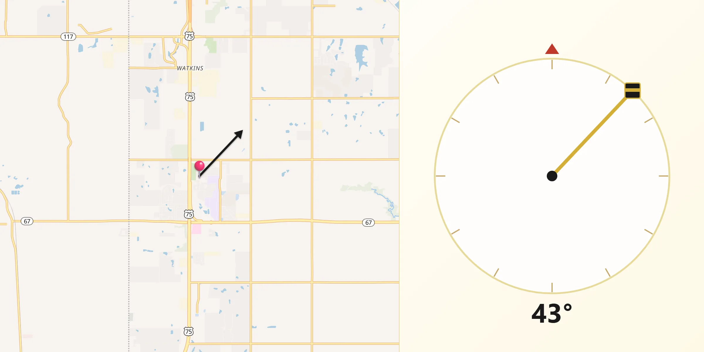 Qibla Direction from Glenpool