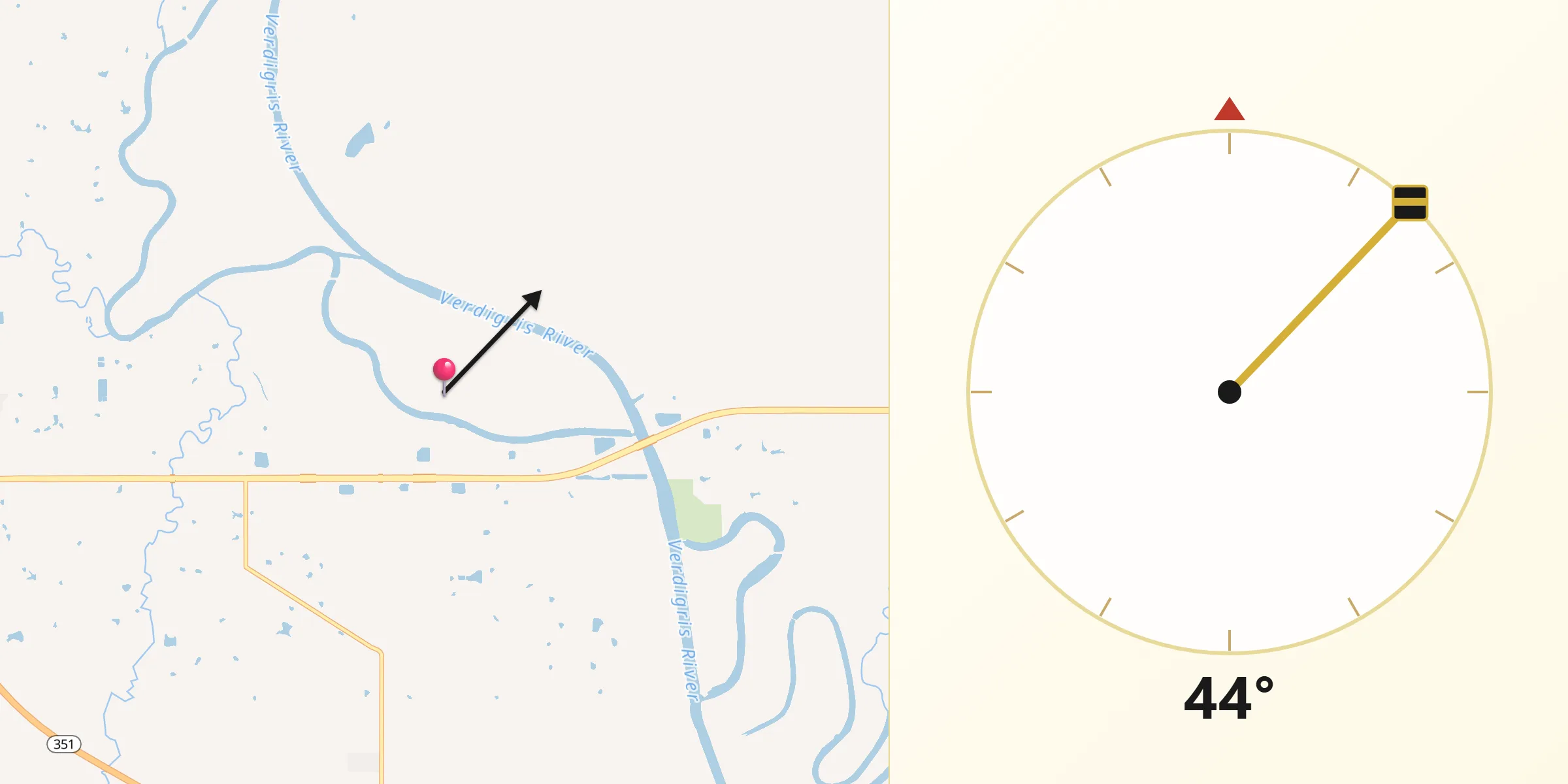 Qibla Direction from Wagoner County