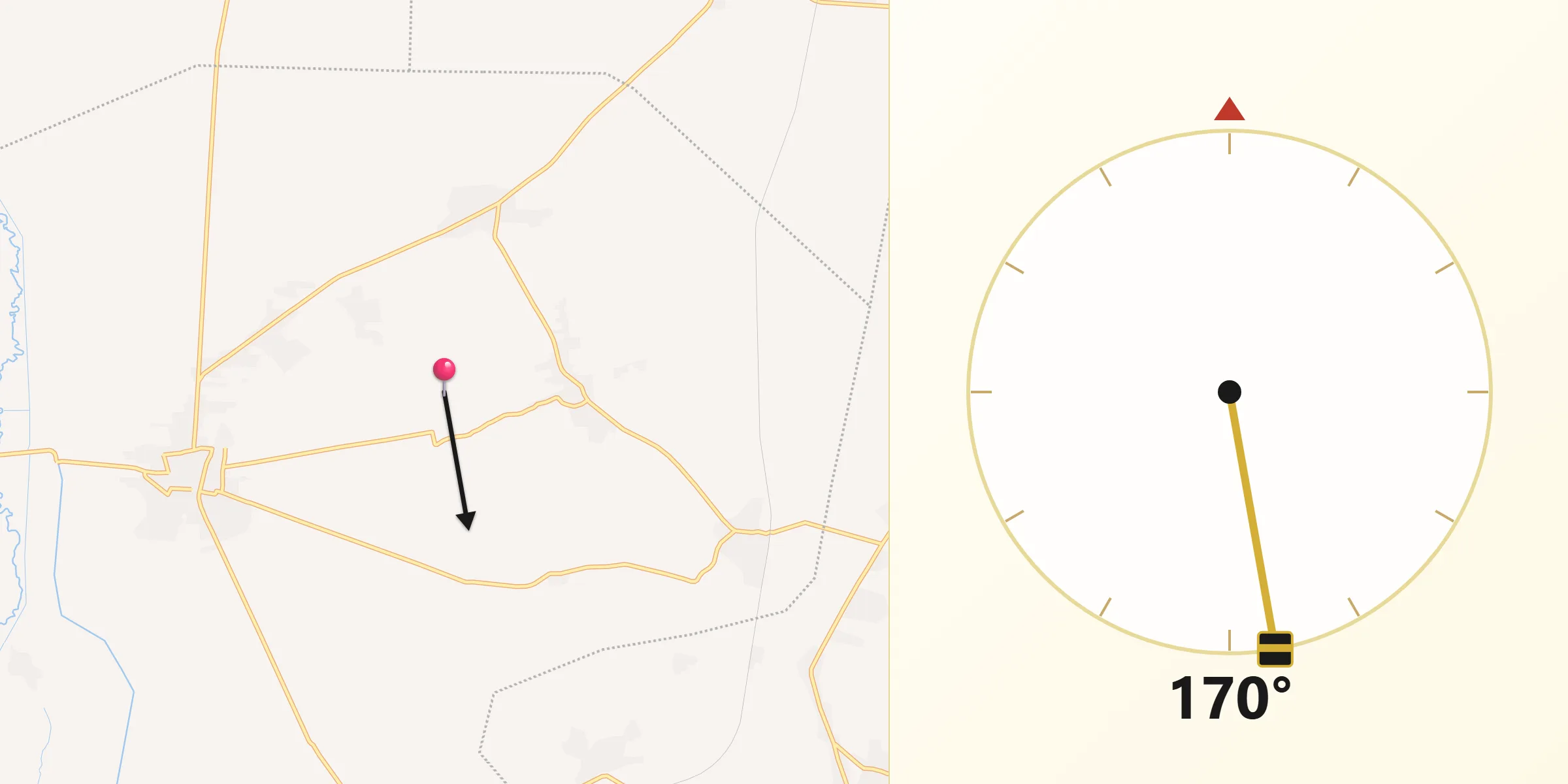 اتجاه القبلة من جبل سمعان