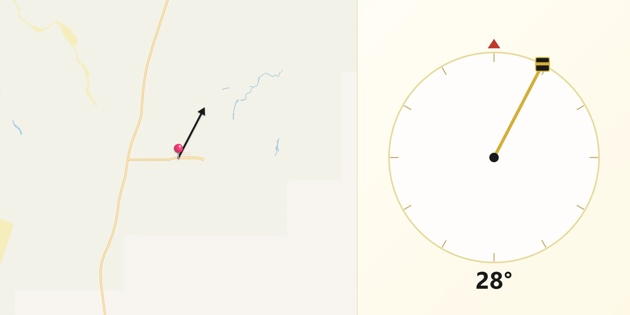 Qibla Direction from Meadview