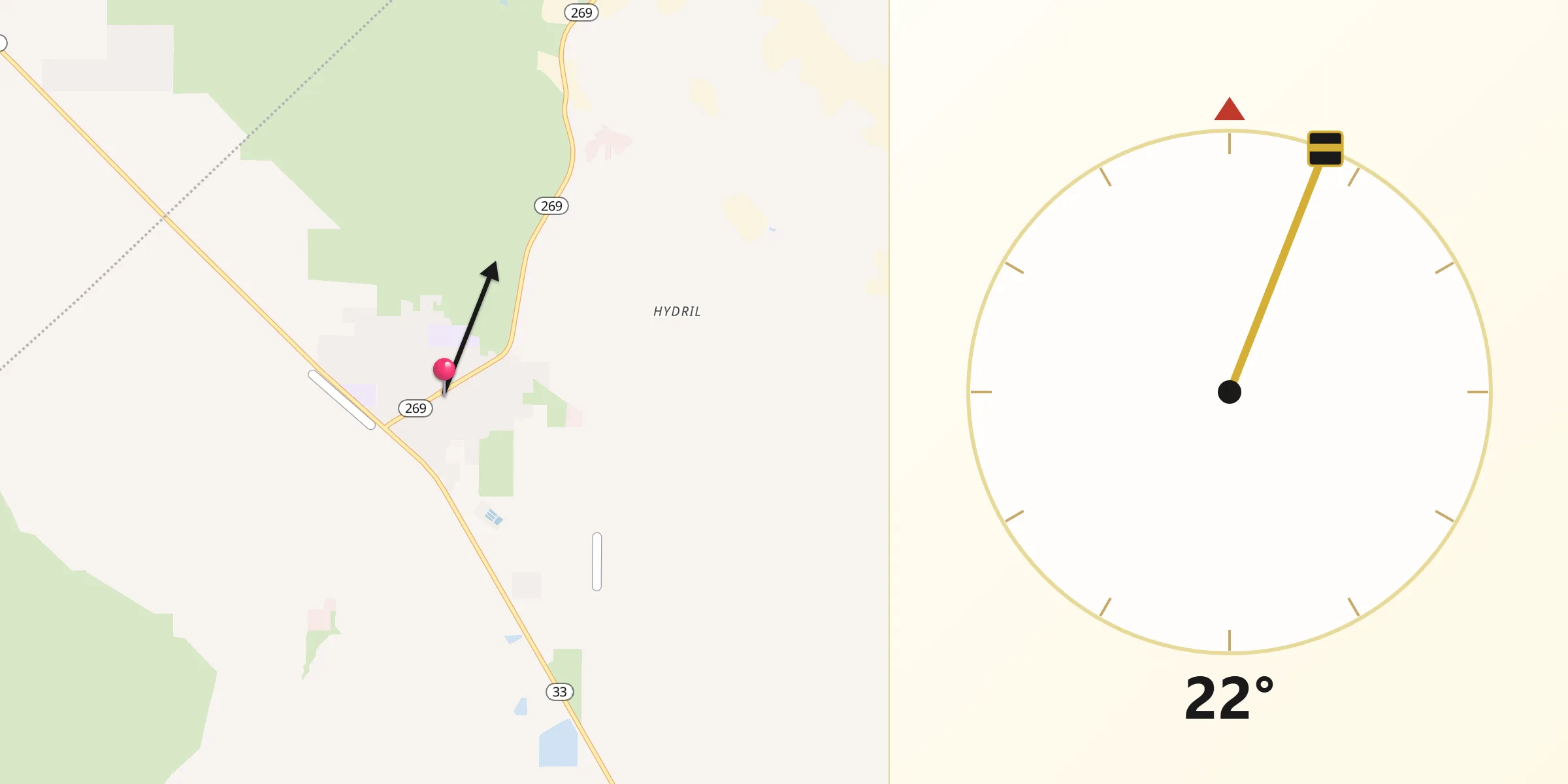 Qibla Direction from Avenal