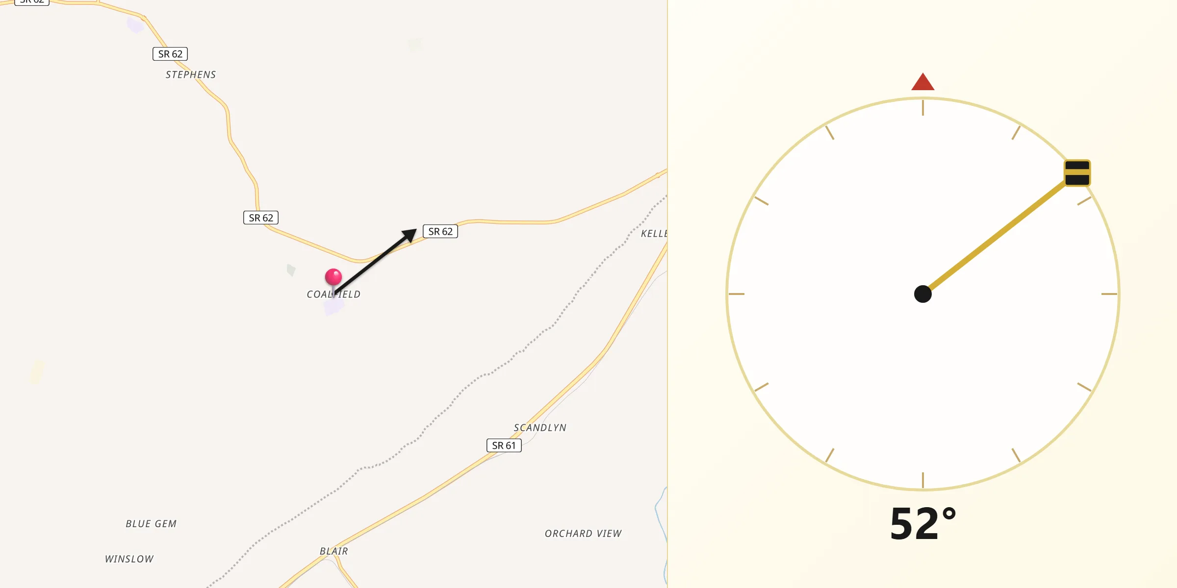 Qibla Direction from Coalfield