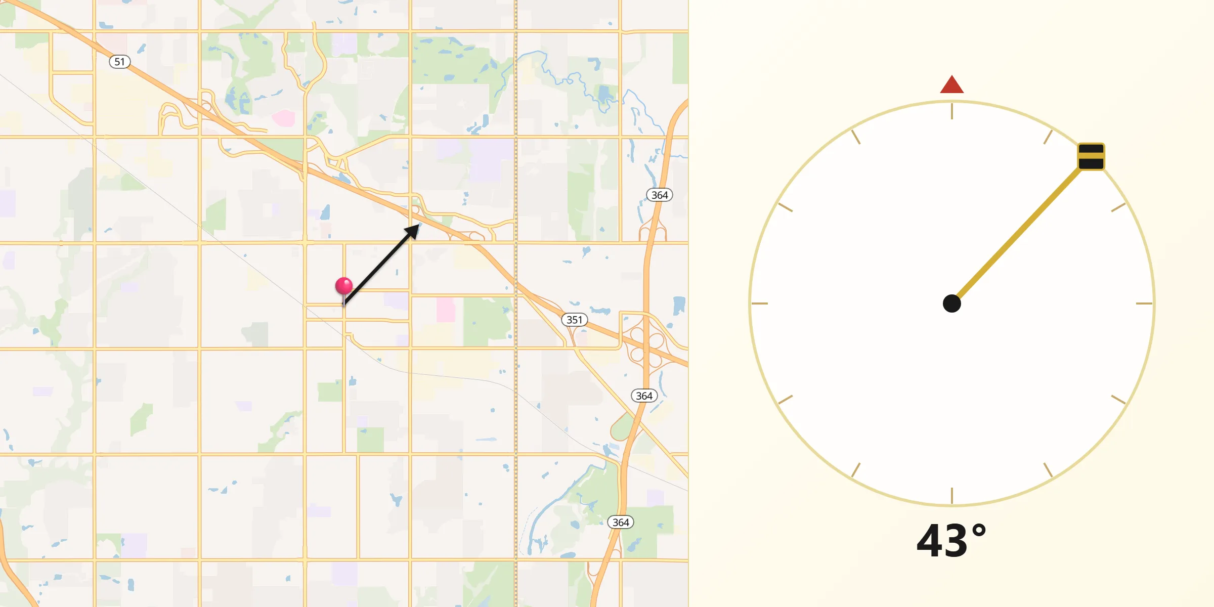 Qibla Direction from Broken Arrow